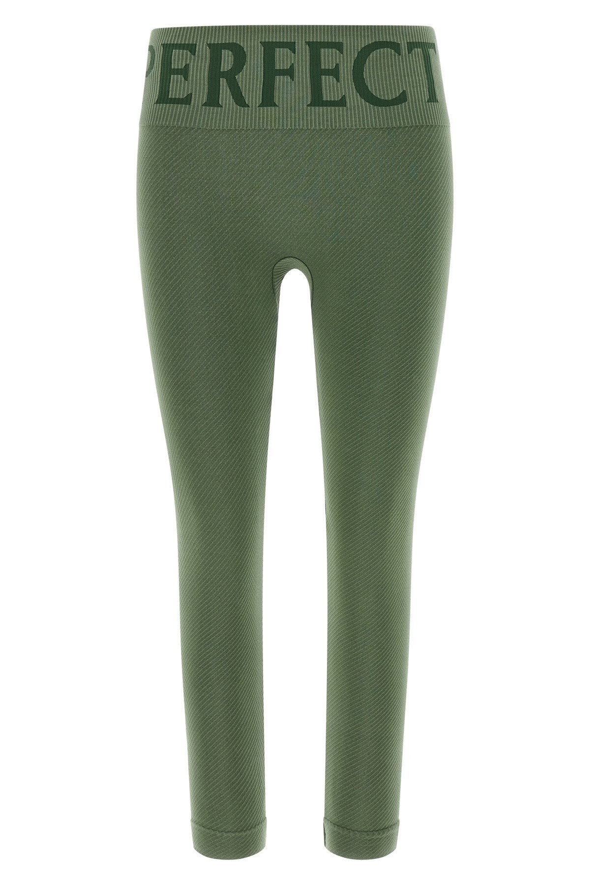 Perfect Moment Thermal Comfort Leggings Ribbed Design In Green