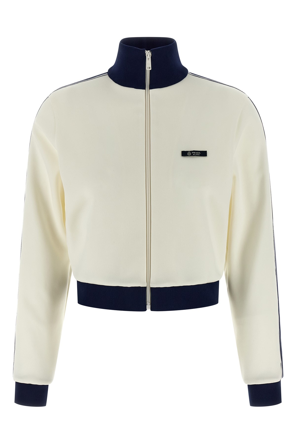 Prada Blouson Crop In White