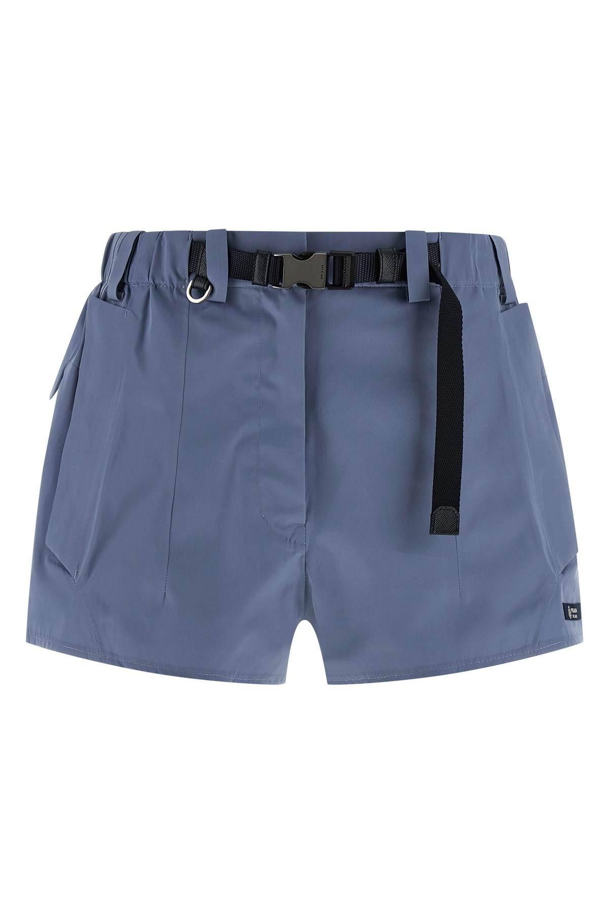 Prada Technical Canvas Shorts In Blue