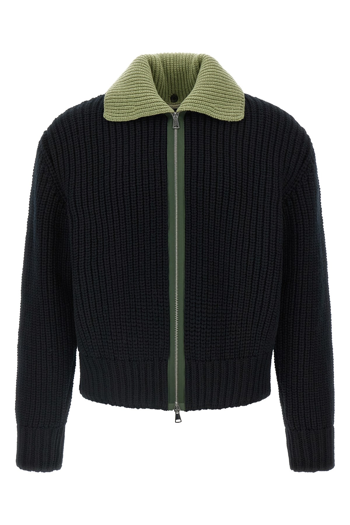 Namacheko Cardigan With Contrast Collar And Long Sleeves In Multi