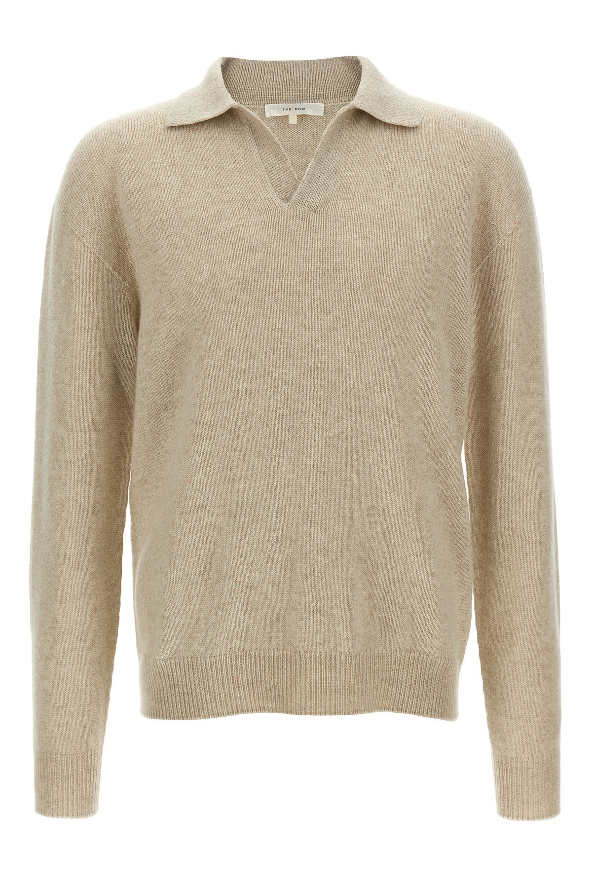 The Row Polo Leach In Cashmere Sabbia  Uomo In Neutral
