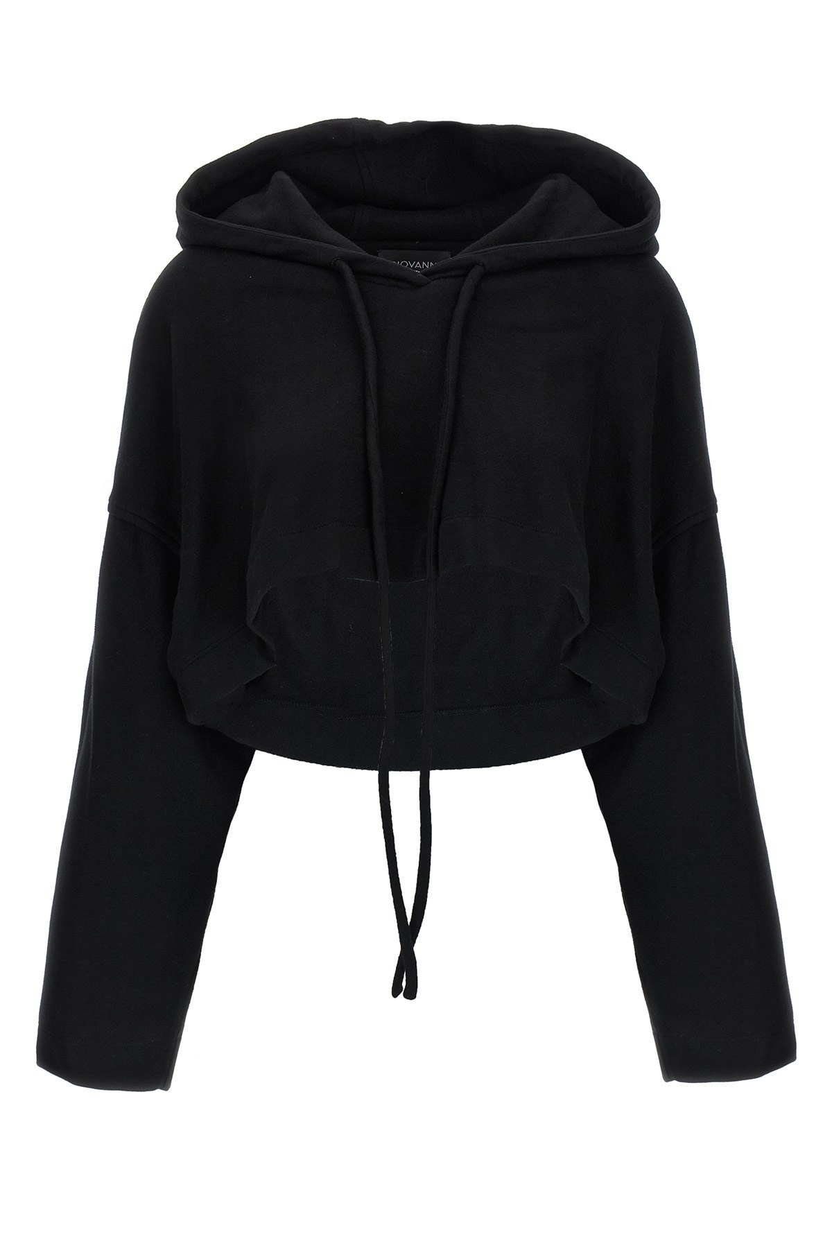 Giovanni Bedin Asymmetrical-hem Hoodie In Black