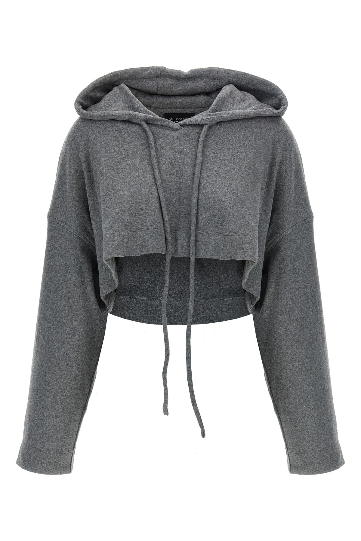 Giovanni Bedin Cropped Hoodie In Gray