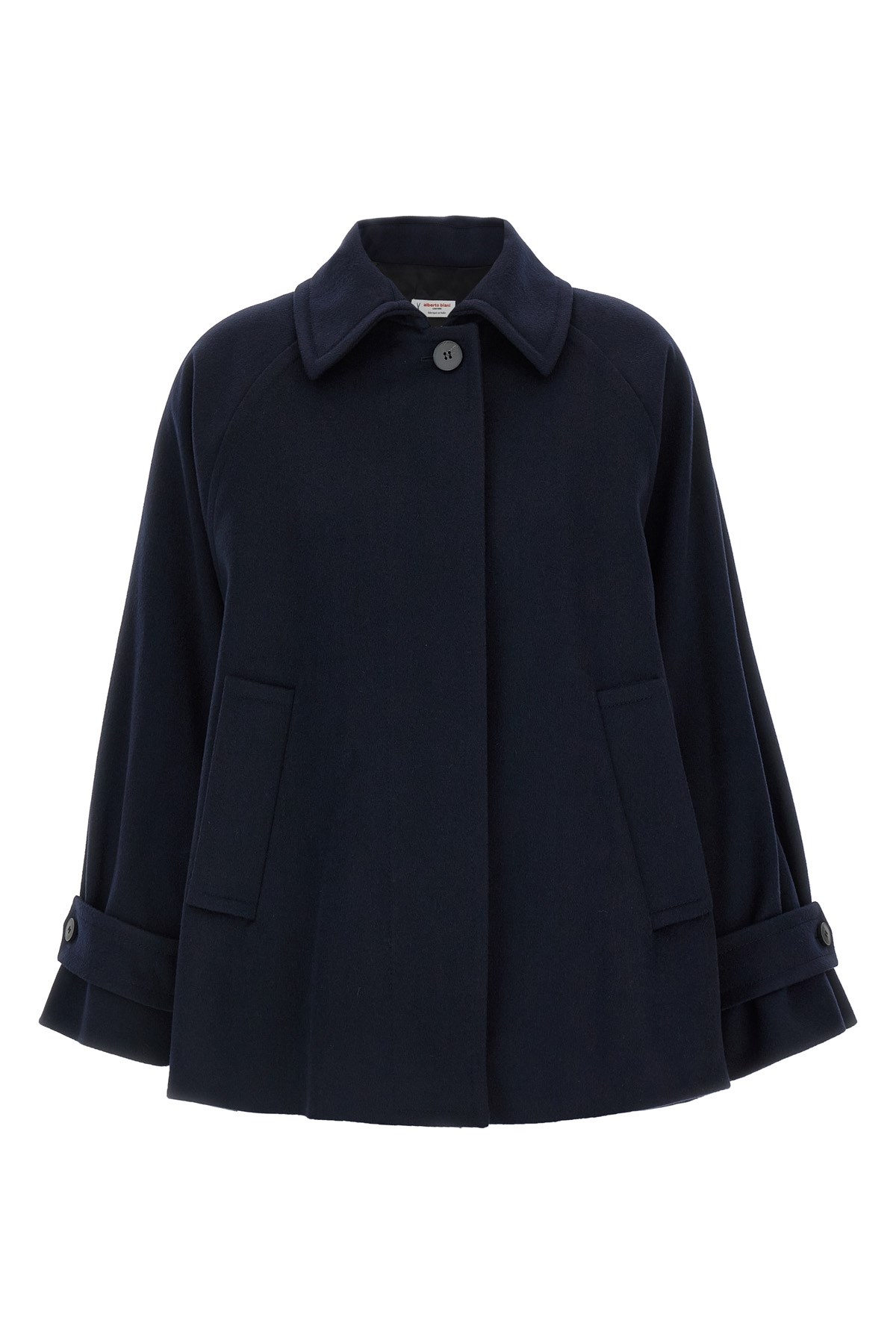 Alberto Biani Caban Coat In Blue