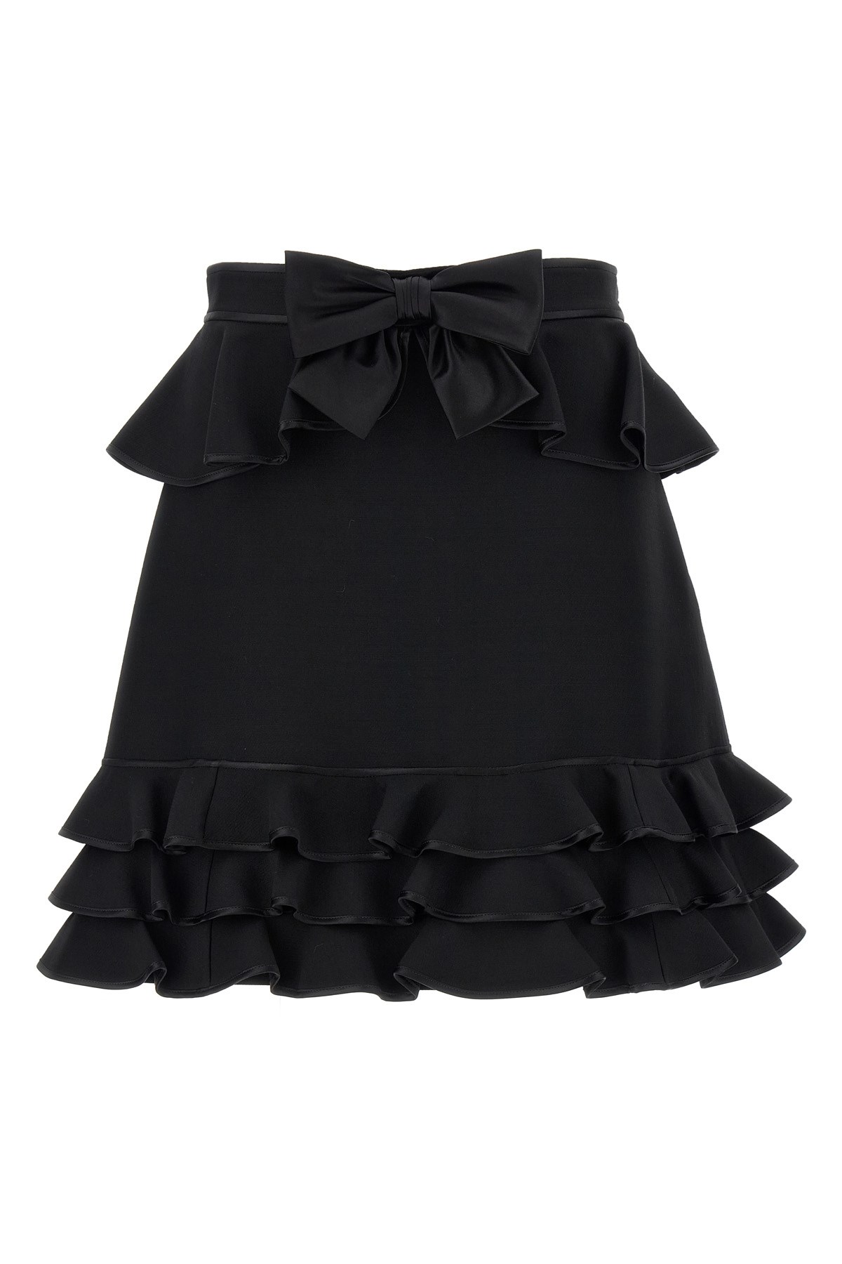 Valentino Garavani Crepe Couture Skirt In Black