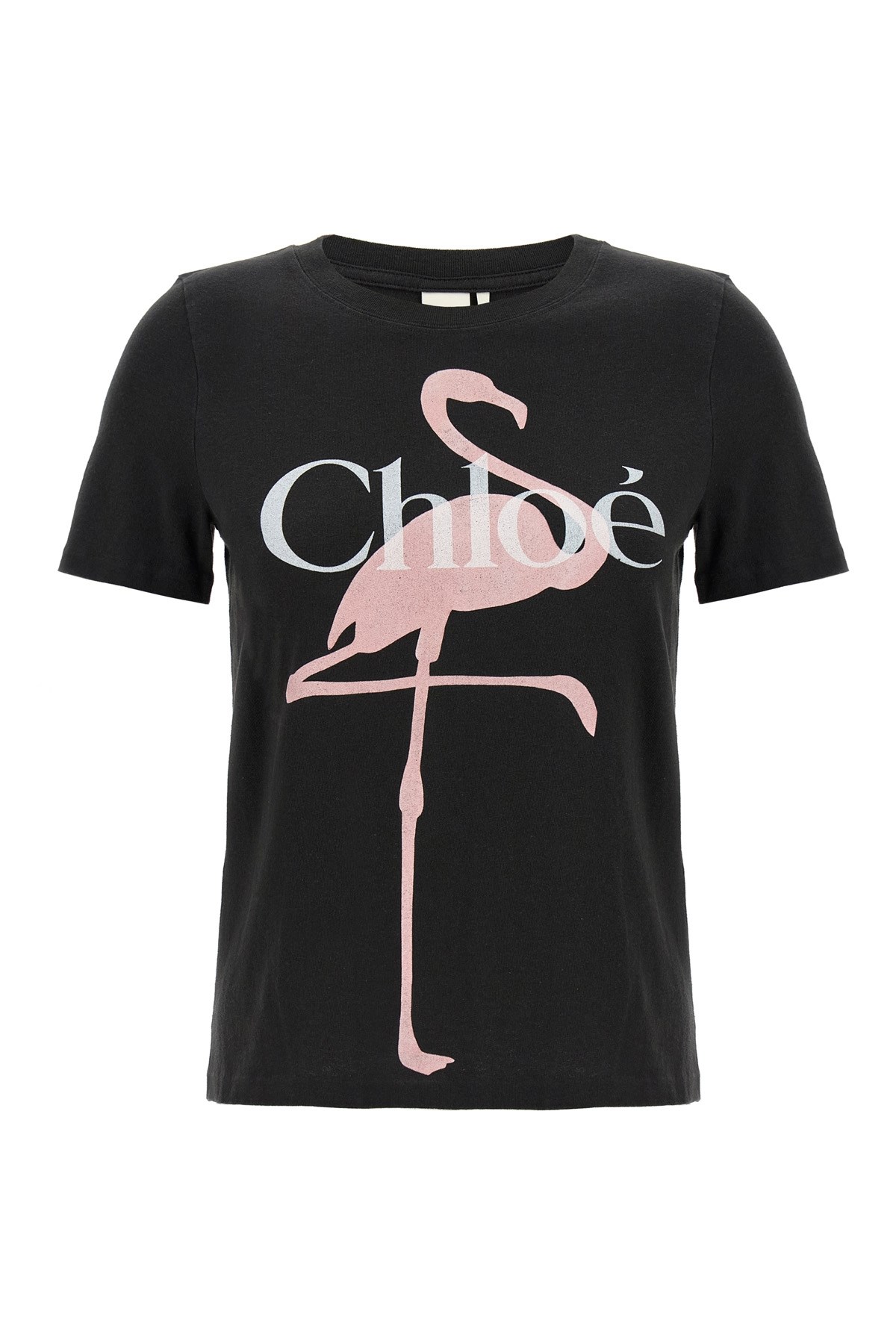 Chloé Printed T-shirt In Black