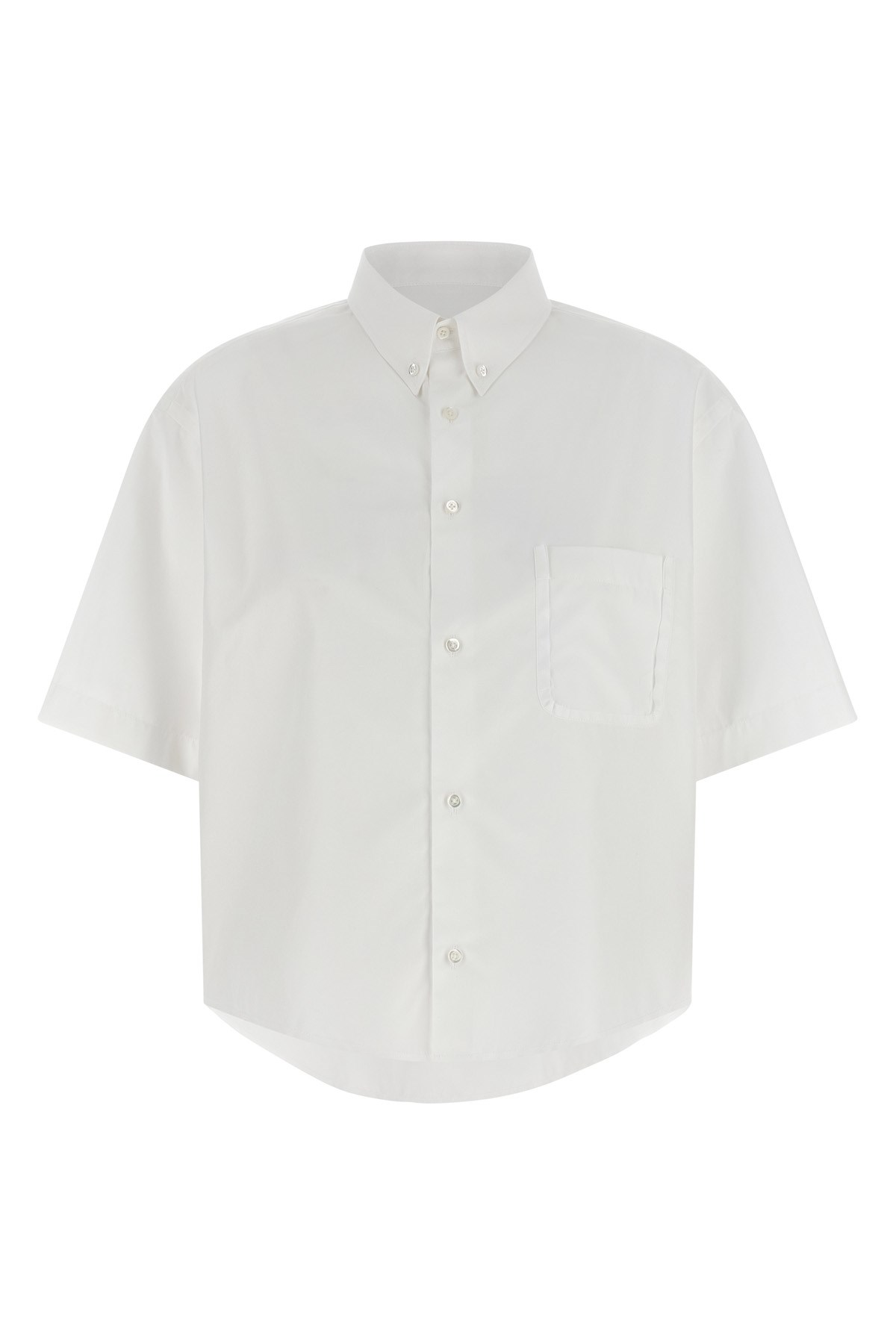 Maison Margiela Short Sleeve Shirt Button Down Collar Pocket In White