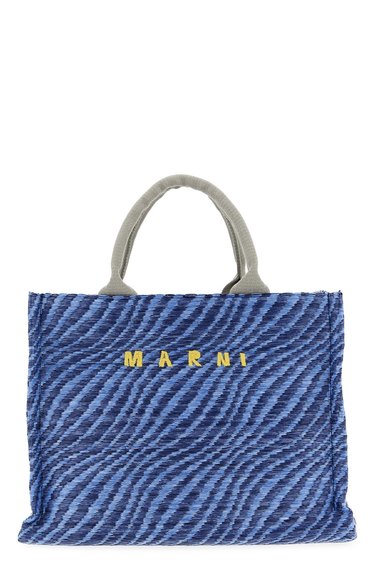 Marni Raffia Handbag Hand Bags Blue In Blue