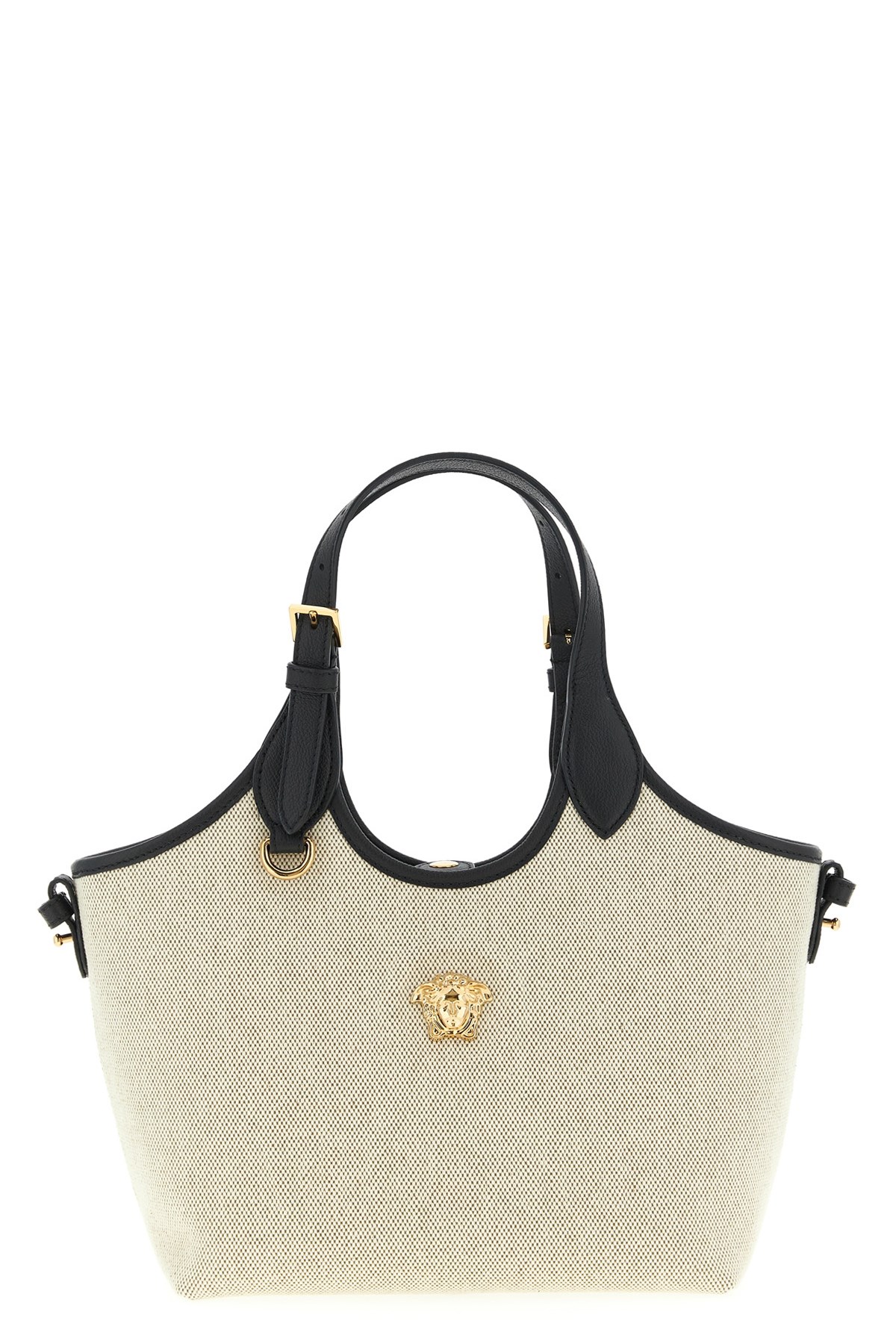 Versace 'la Medusa' Mini Shopping Bag In Sand