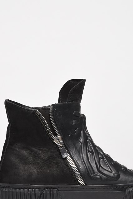 Rubber covered high-top sneakes