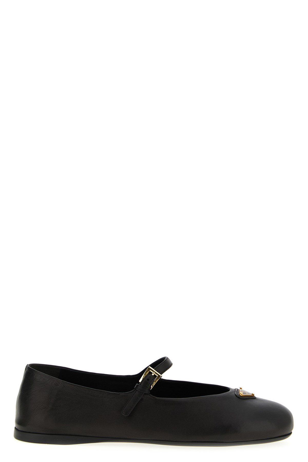 Prada Nappa Ballet Flats In Black