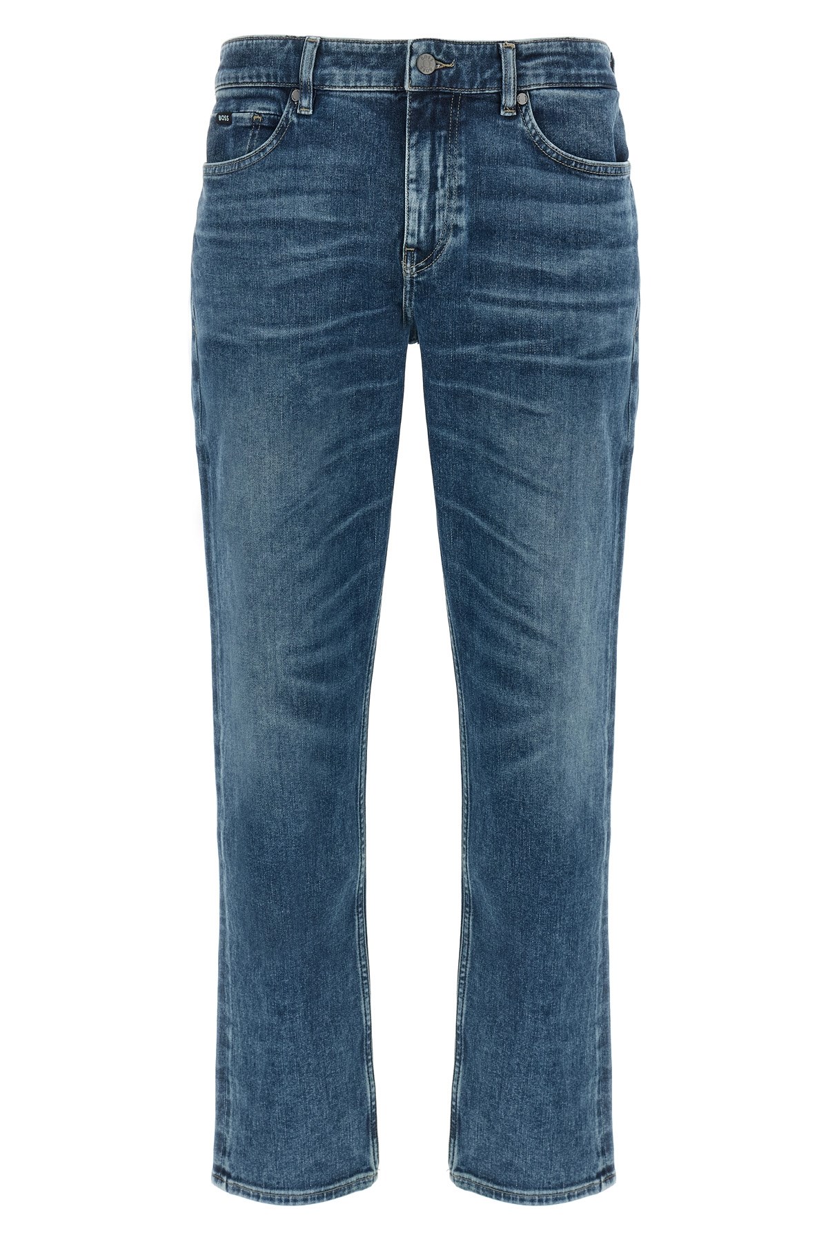 Hugo Boss C-delaware Five-pockets Button-fasteningjeans In Blue