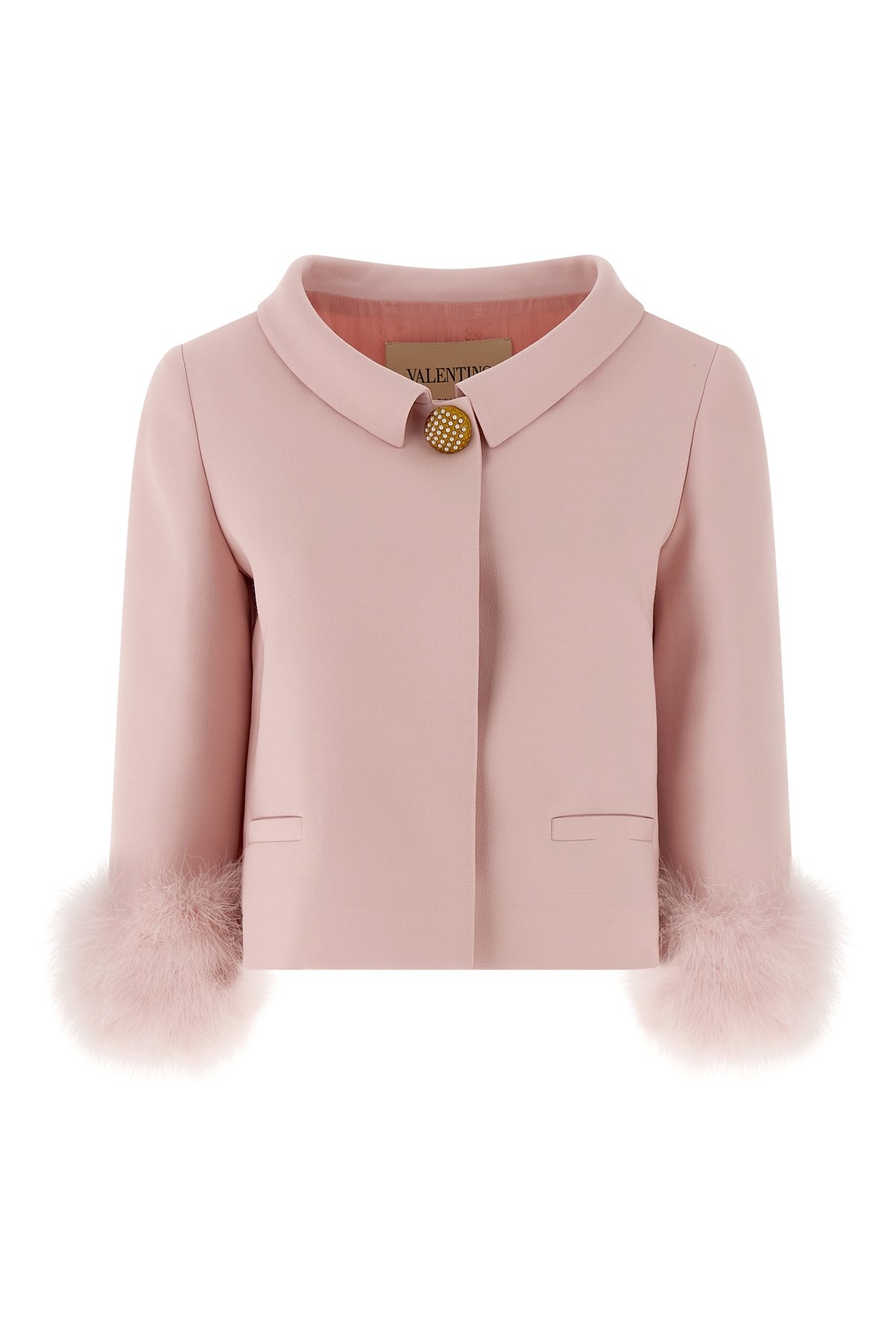 Valentino Feather Blazer In Pink