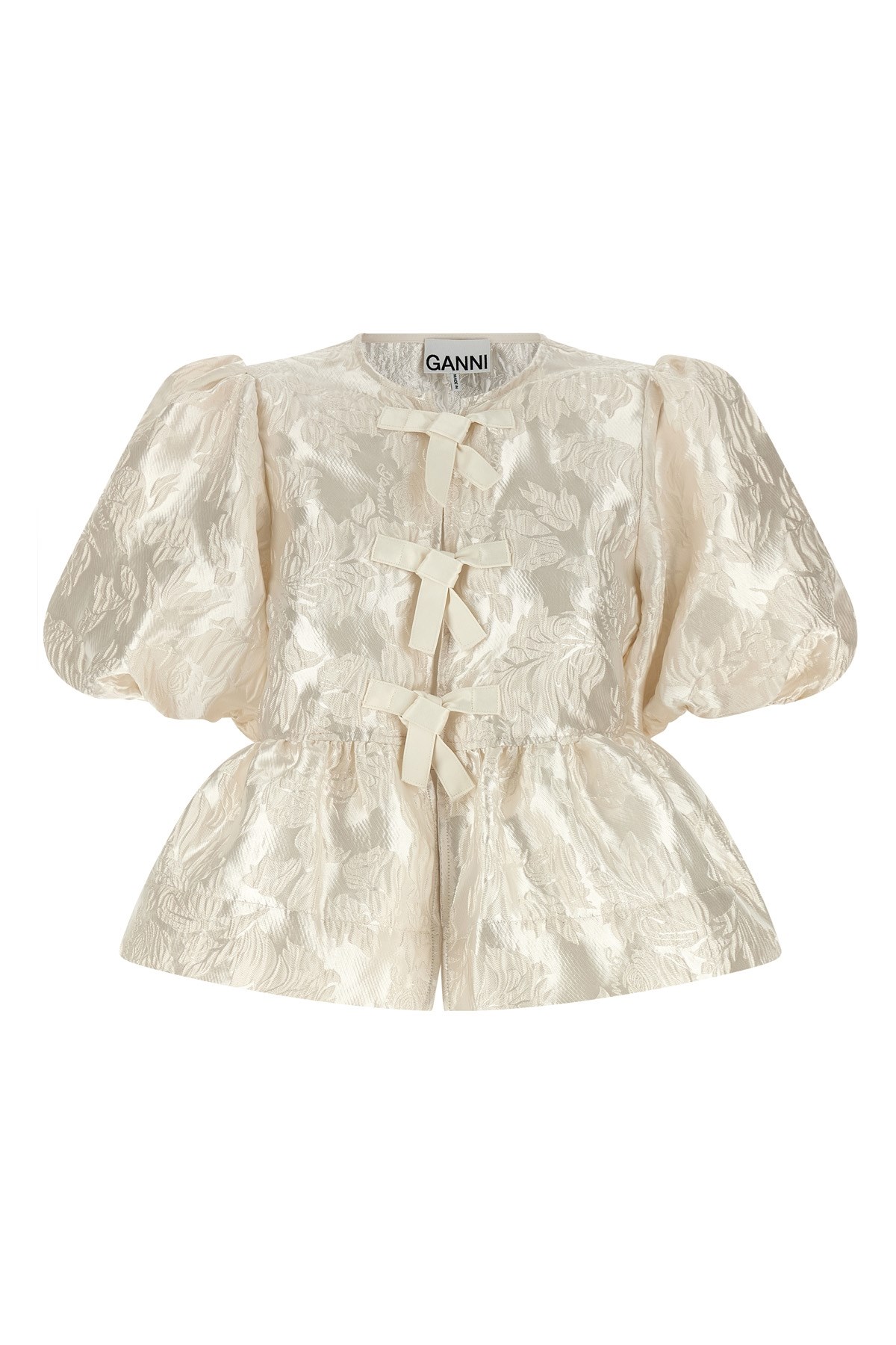 GANNI Bluse "Satin Peplum"　GANNI ブラウス「サテンペプラム」 GANNI