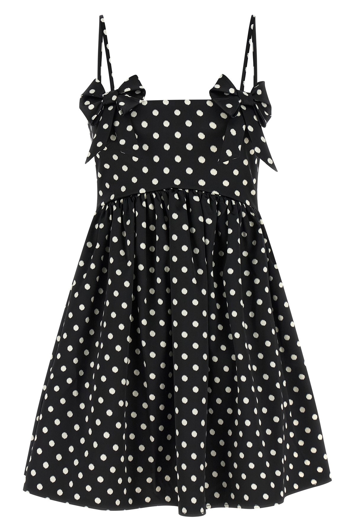 Ganni Multicolor Recycled Polyester Casual Dress In Black