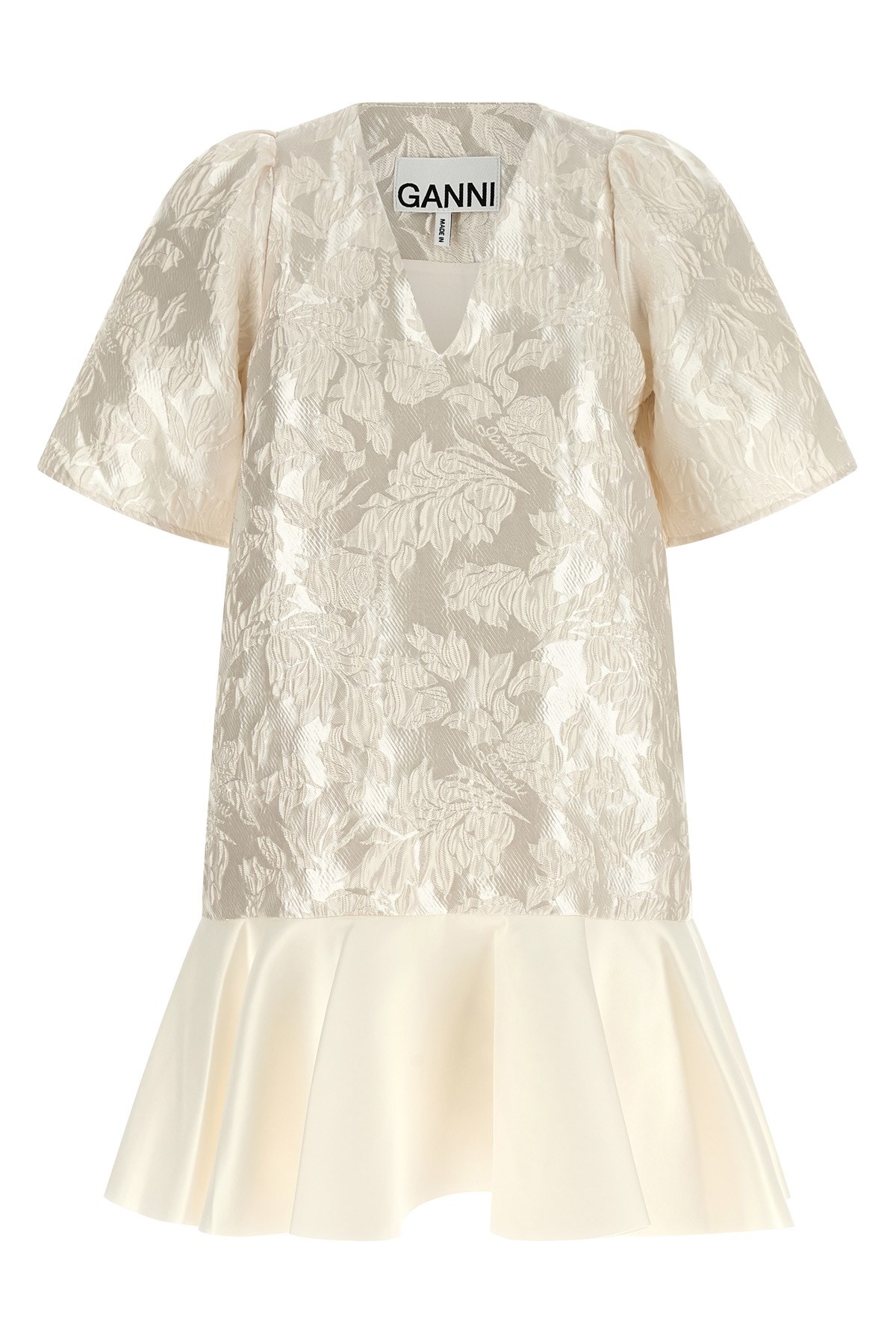 'Satin Cloque' Mini Dress - Size 34 EU