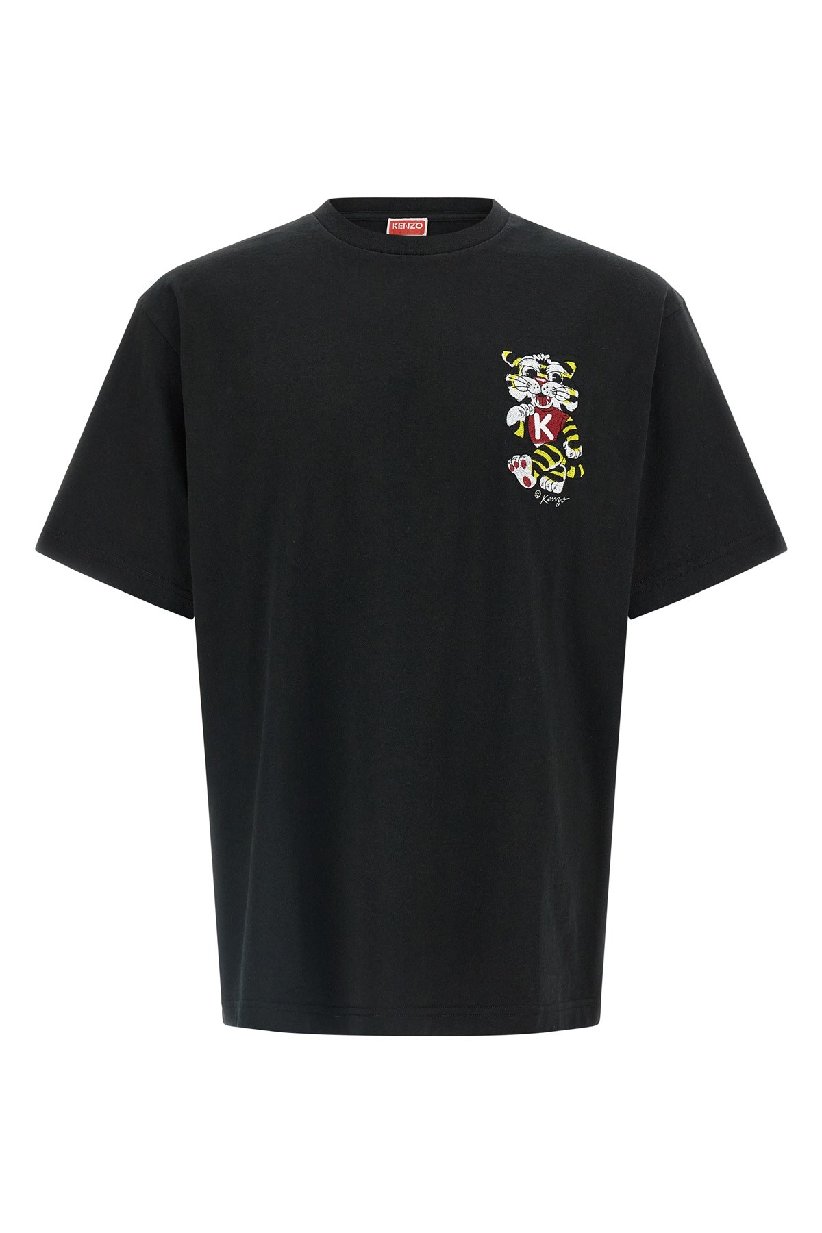 Kenzo Wild Tiger Embroidered T-shirt In Black