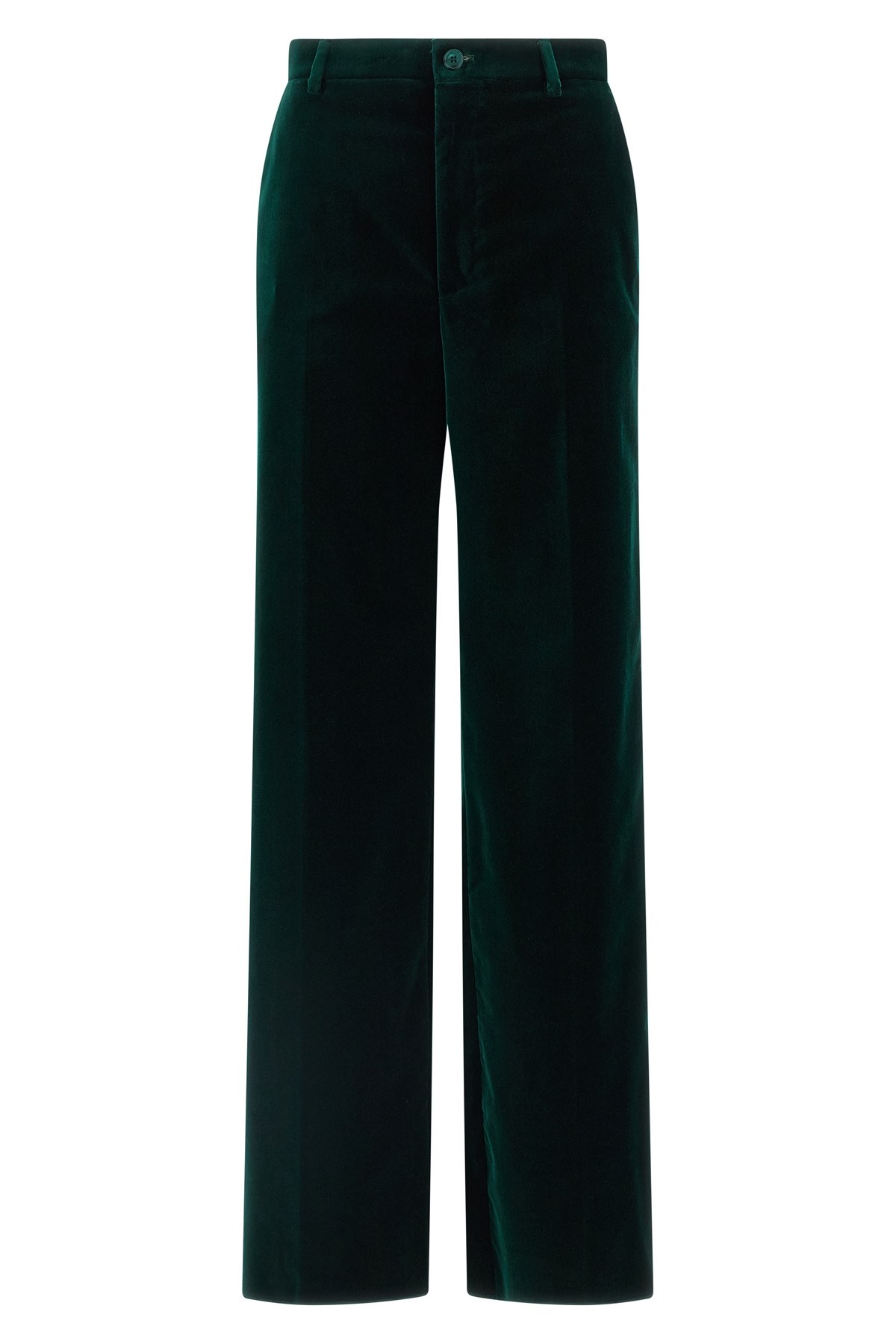Gucci Velvet Pocket Trousers In Green