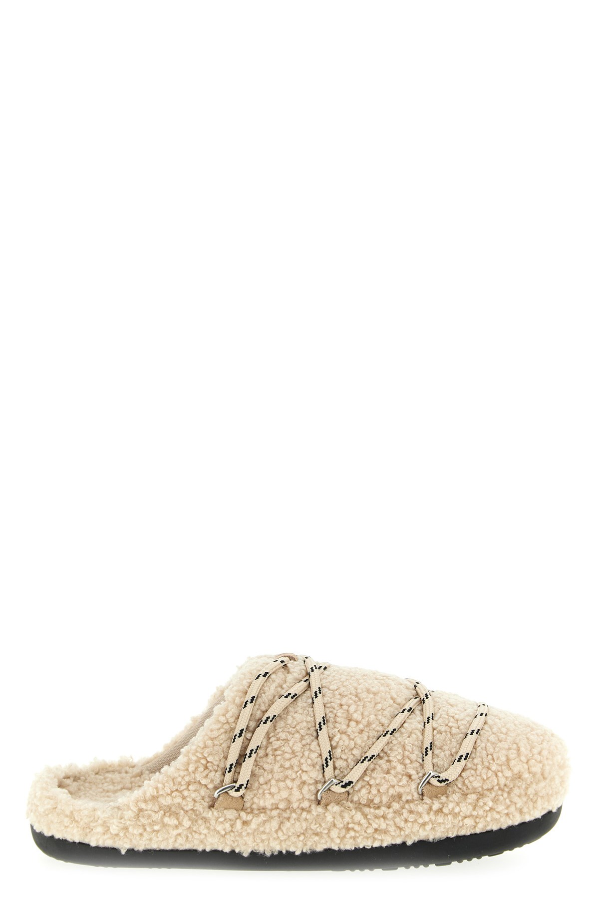 Moon Boot Mb Teddy Slipper Slipper-mule In Beige Shearling In Nude