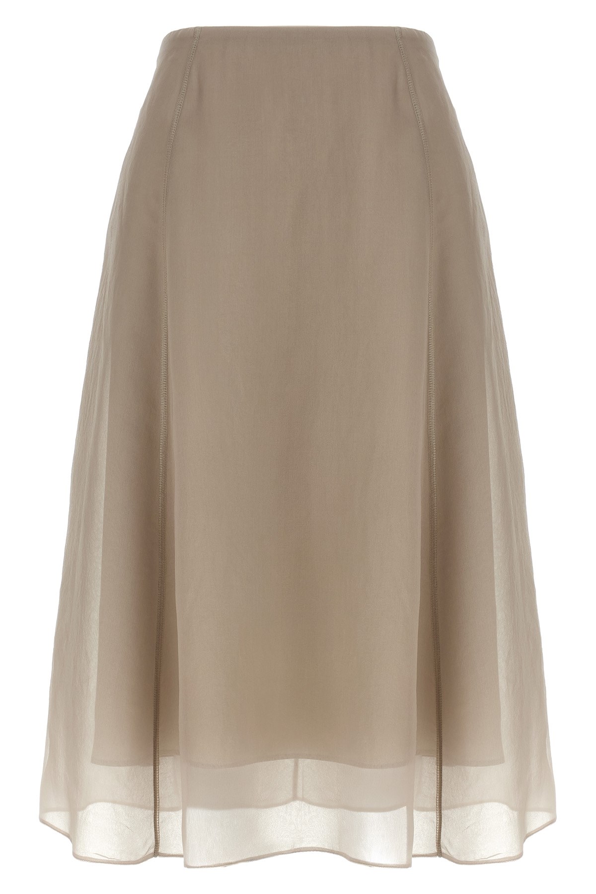 Brunello Cucinelli 'circle' Skirt In Neutral