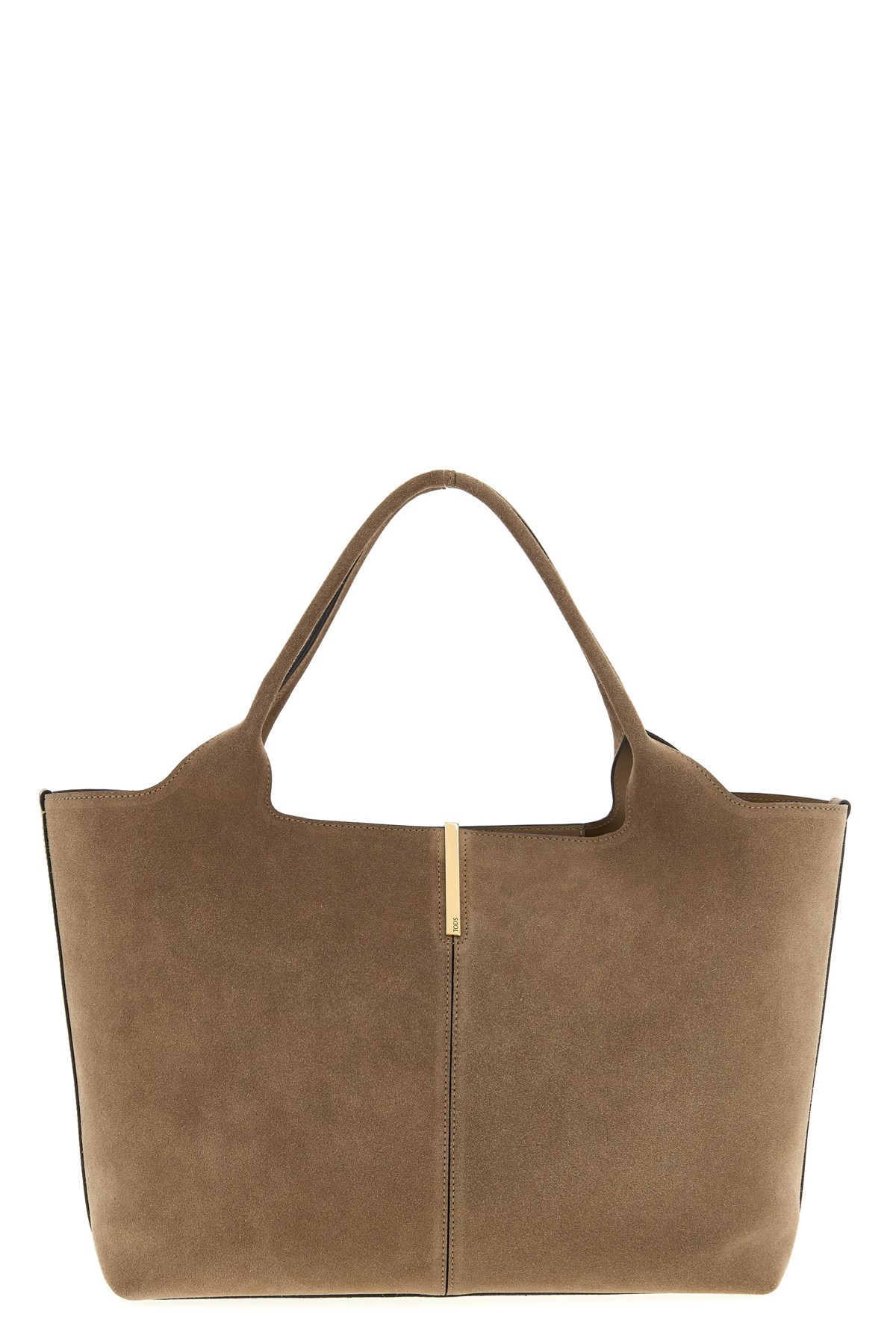 Tod's Small To Medium Suede Shopping Bag Tote Bag Beige In Sand