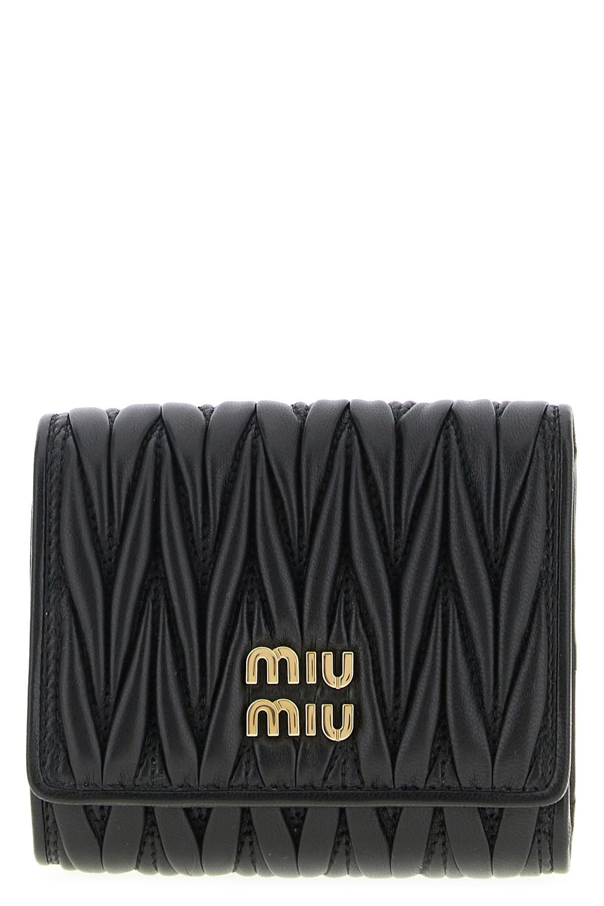 Miu Miu Small Tassel Wallet In Black