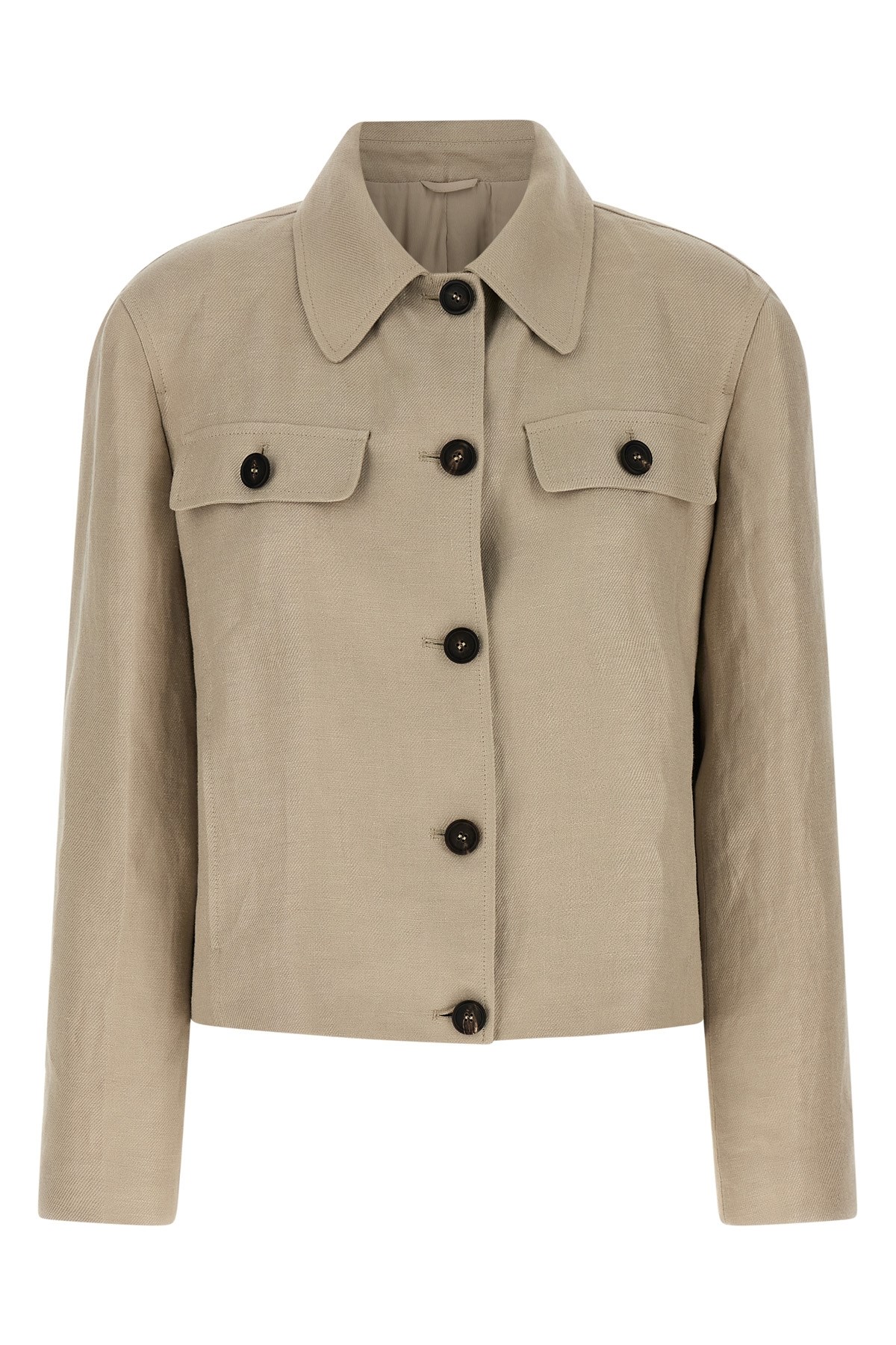 Brunello Cucinelli Linen Blazer In Sand