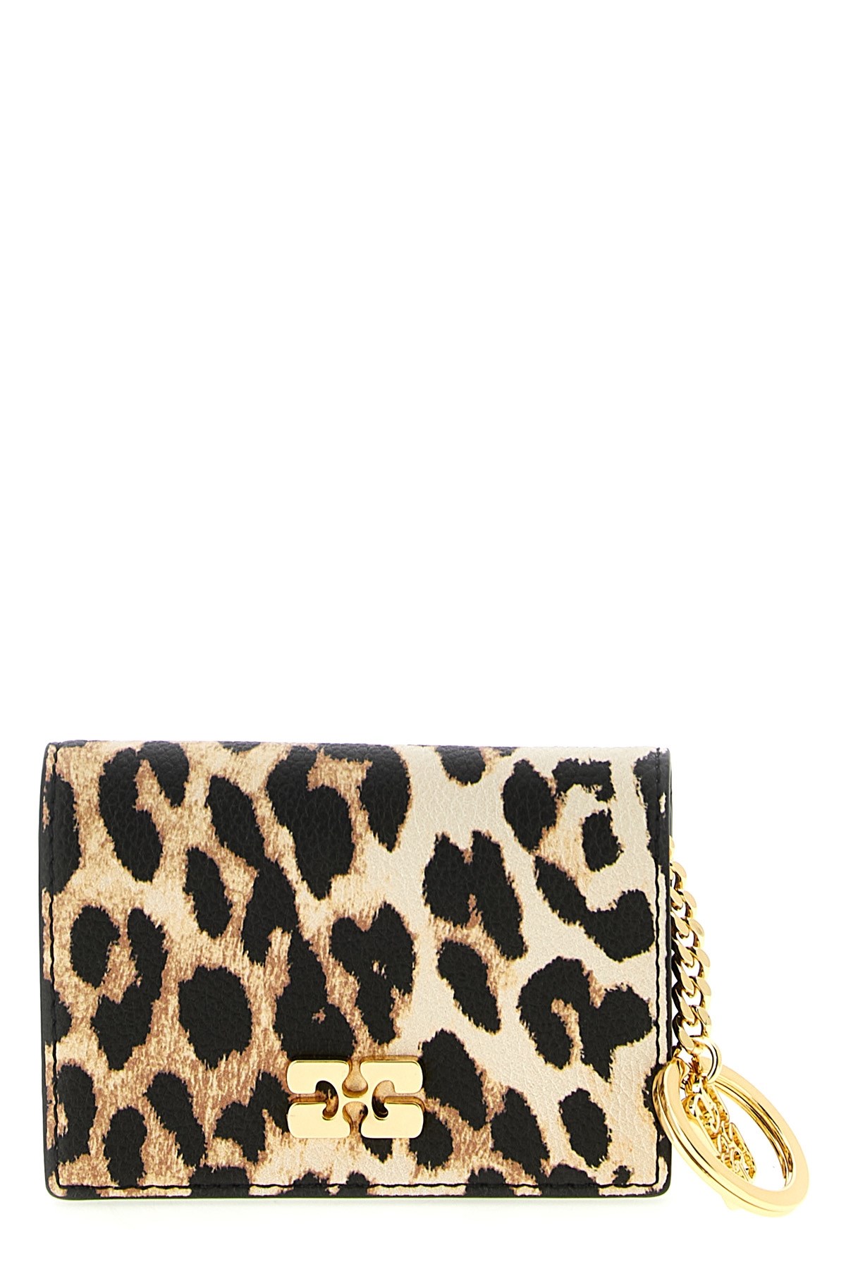 GANNI Kartenetui "Leopard" Drucken　GANNI カードホルダー「レオパード」プリント GANNI