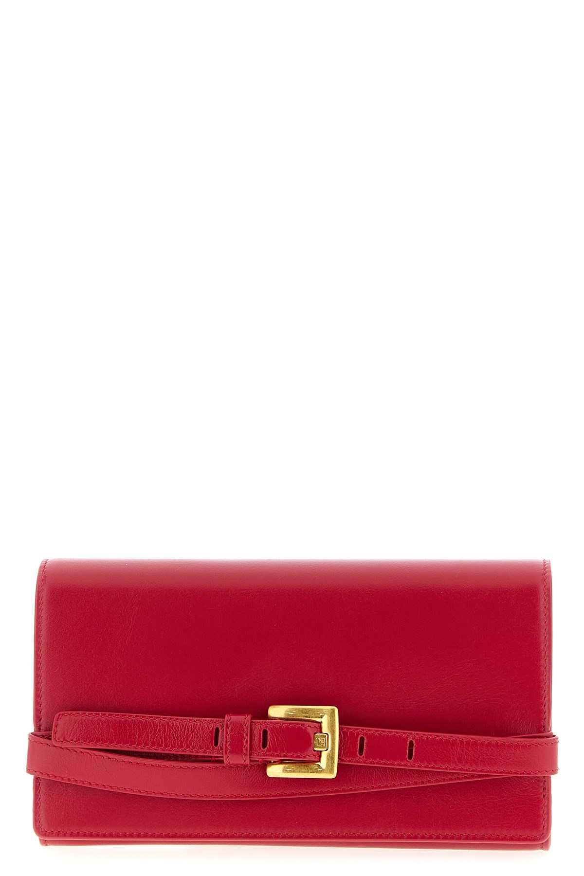Balmain Shuffle Chain Wallet Buckle Detail In Red