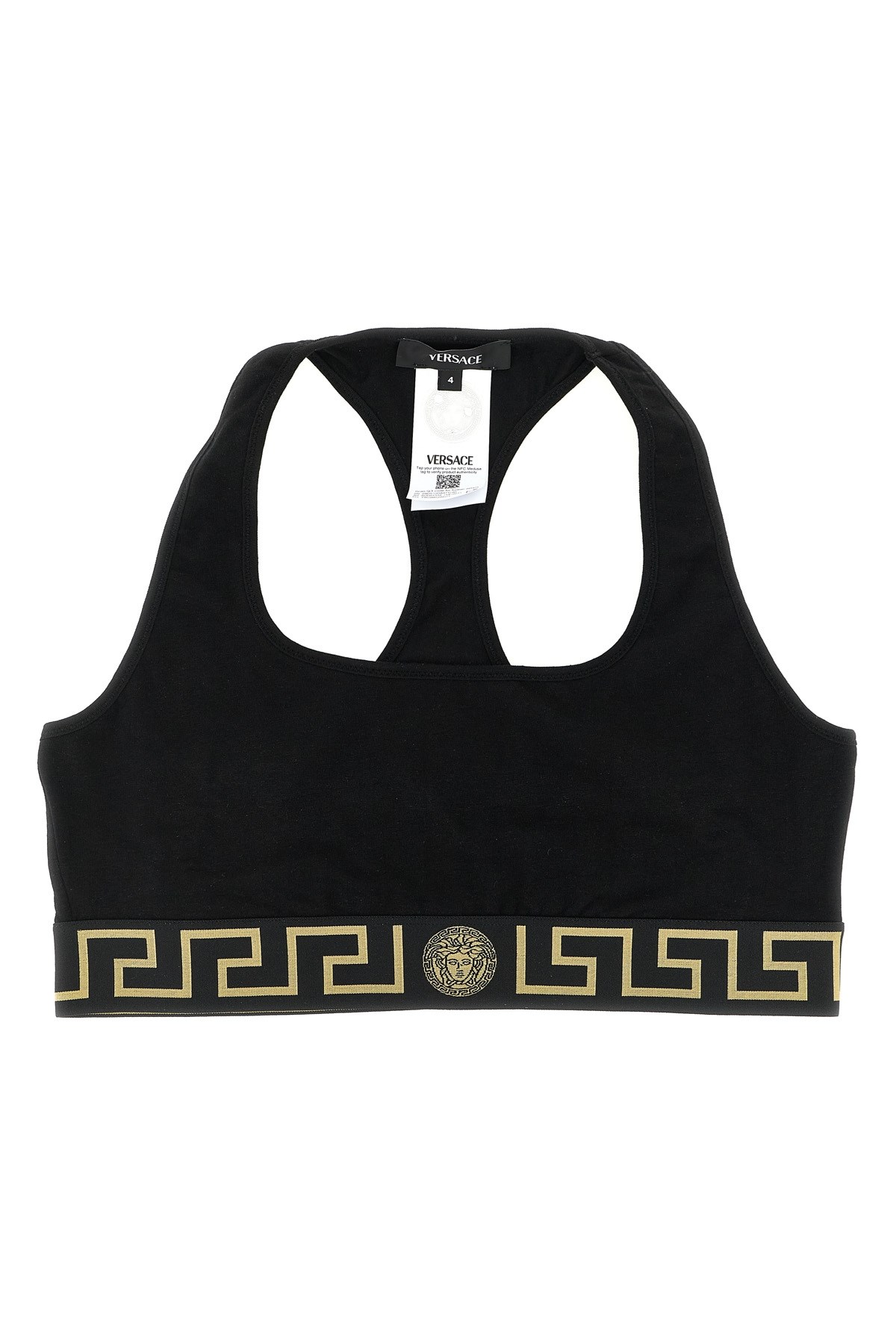 Versace Bra 'greca' In Black