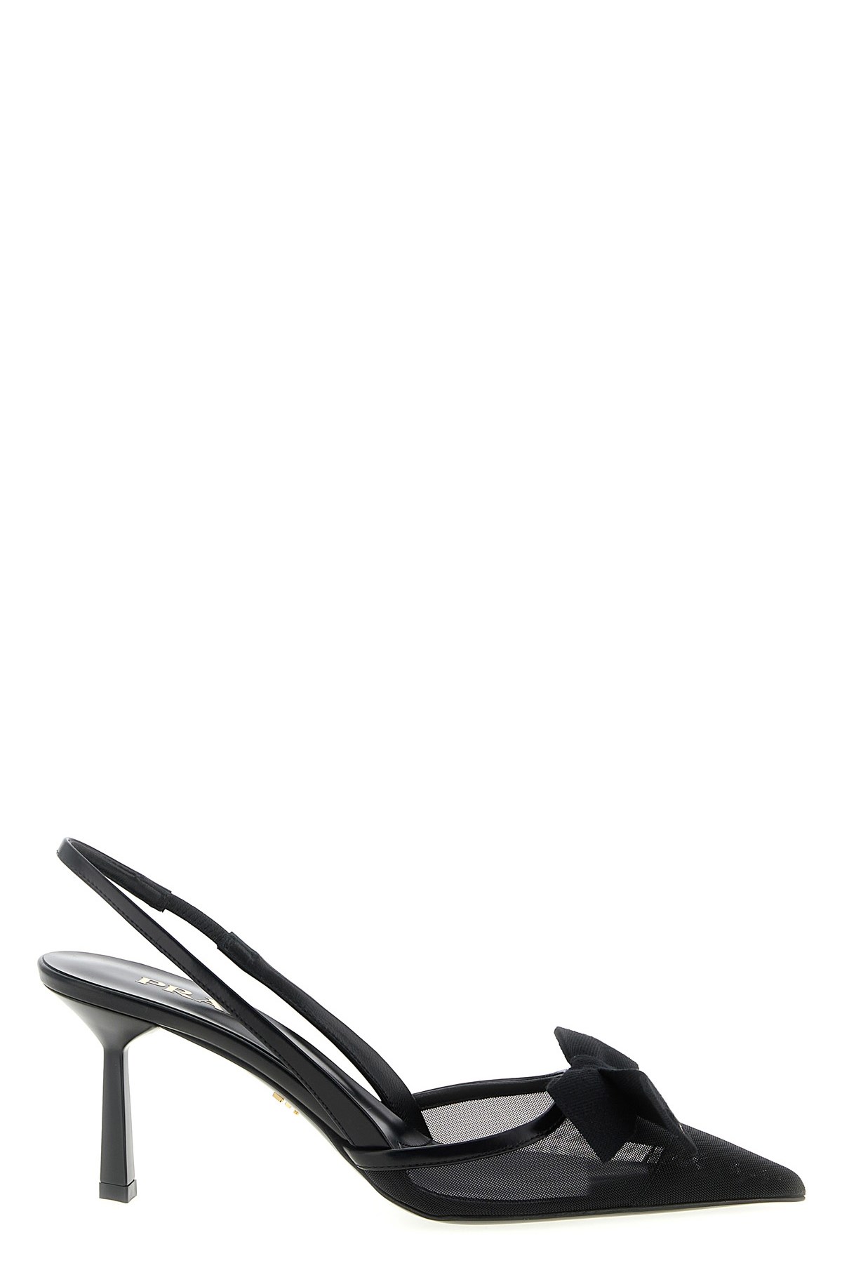 Mesh Slingback With Bow - Size 36