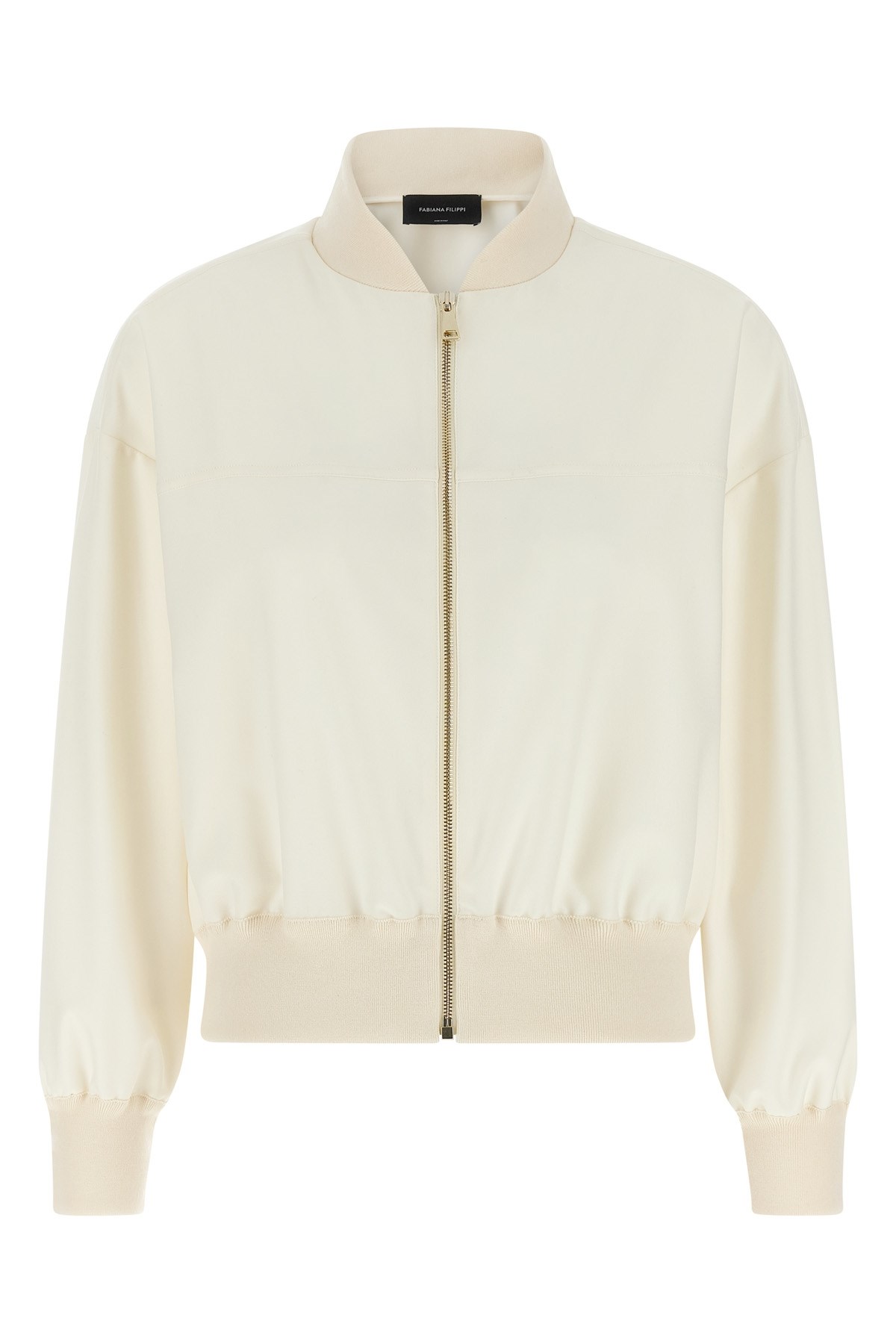Fabiana Filippi Insert Bomber Jacket In White
