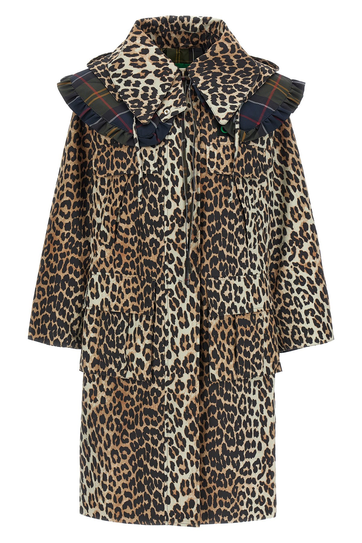 Barbour Parka X Ganni In Brown