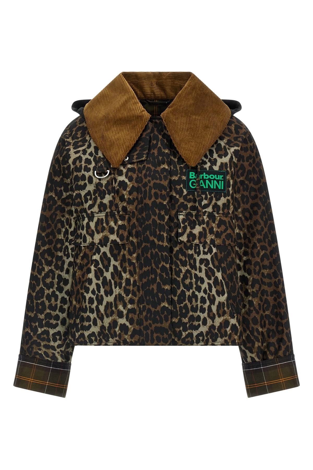 Barbour Parka X Ganni In Green