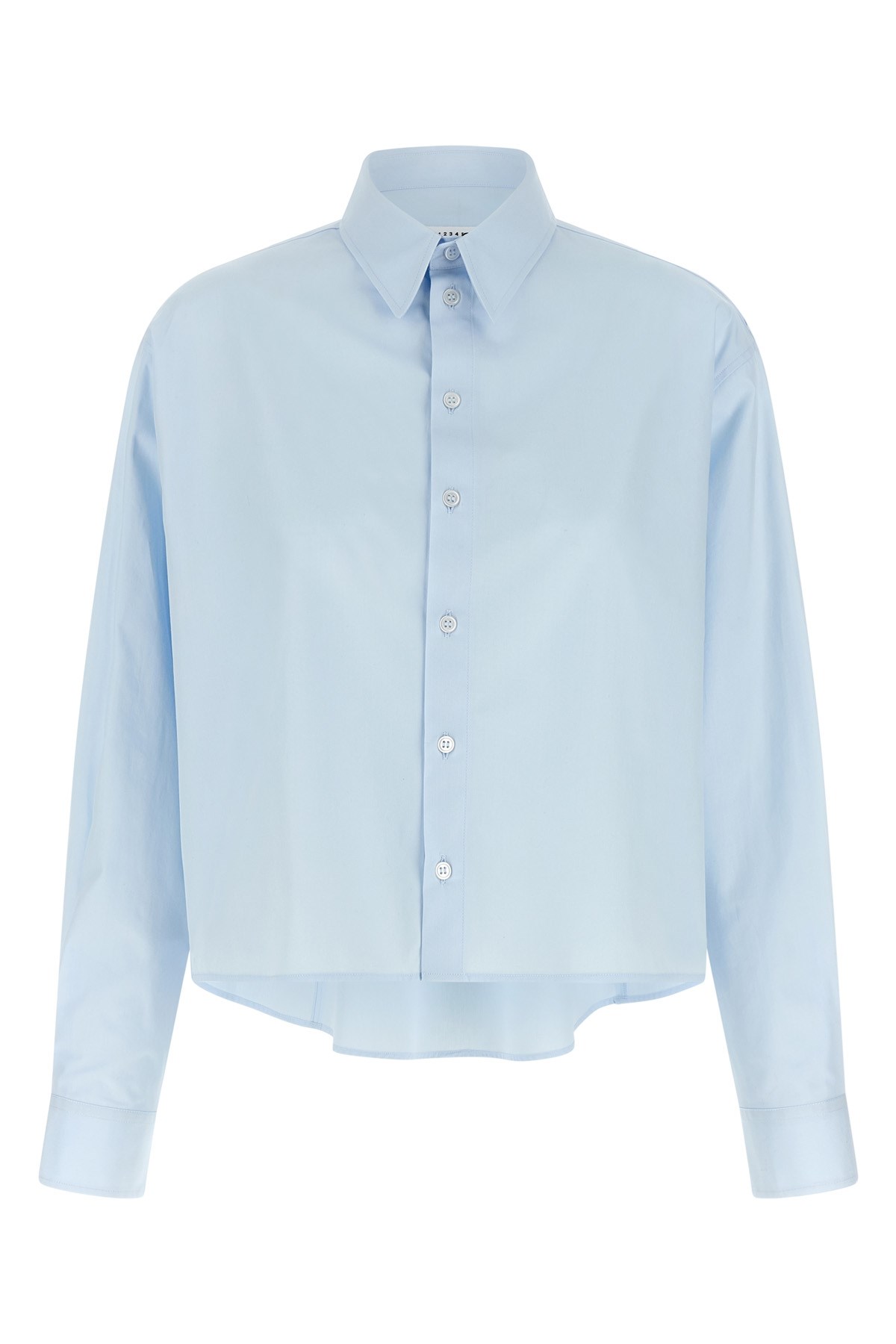 Mm6 Maison Margiela Poplin Shirt Shirt And Blouse Light Blue In Blue