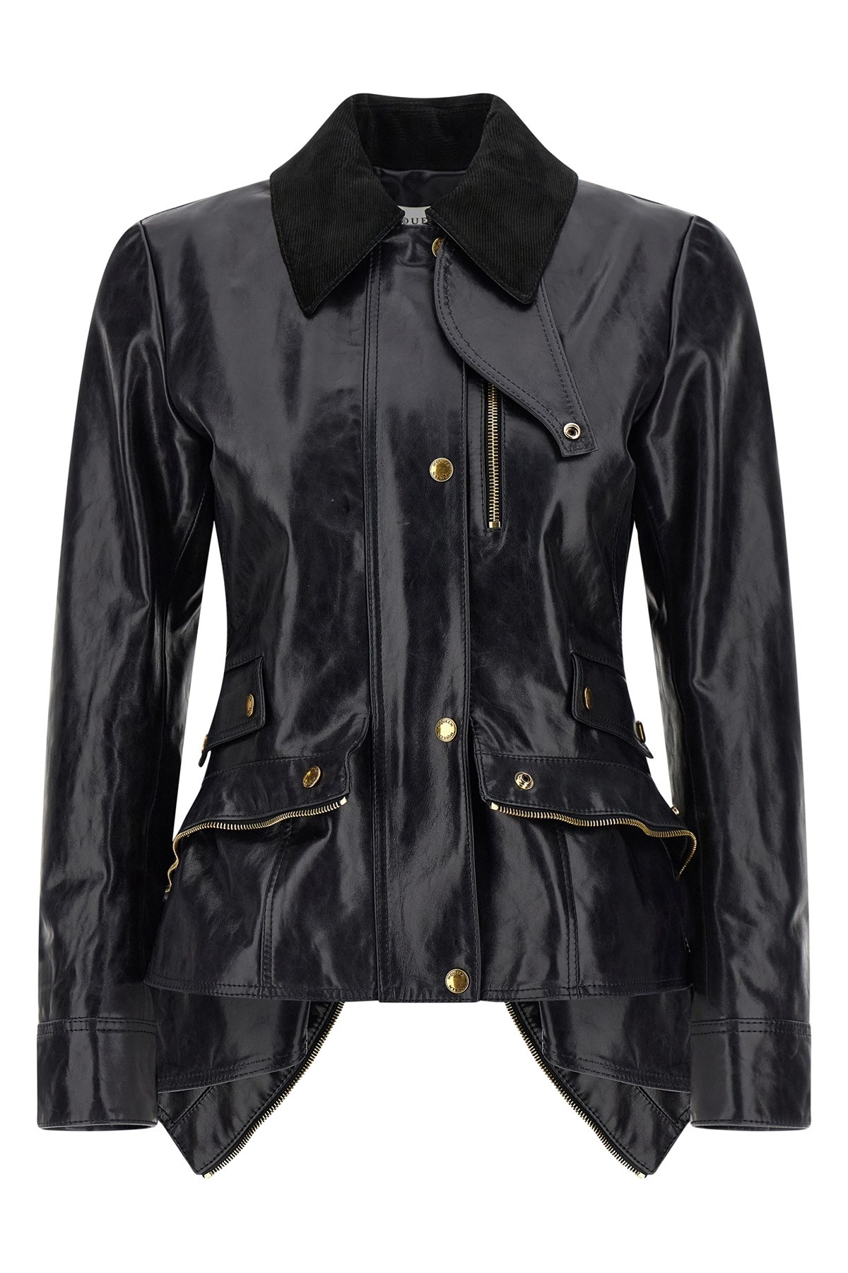 Alexander Mcqueen Leather Jacket In Black