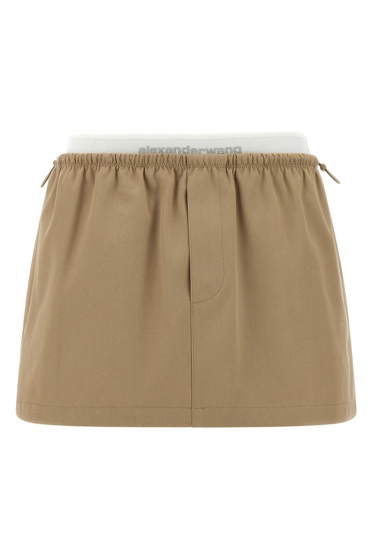Alexander Wang Double Layer Waist Skirt In Sand