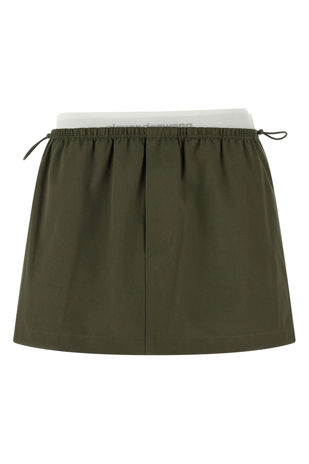 Alexander Wang Double Layer Waist Skirt In Green