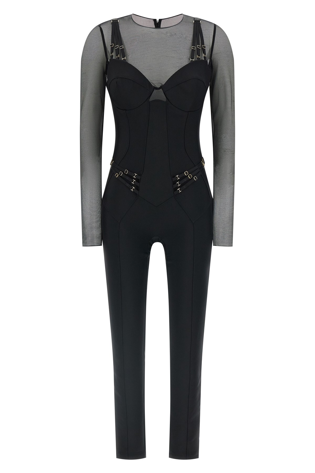 Jersey And Tulle Jumpsuit - Size 38 IT