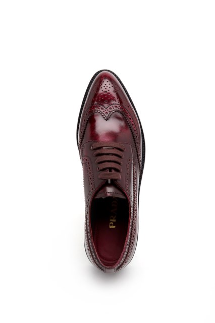calf leather lace-up shoes with wave platform