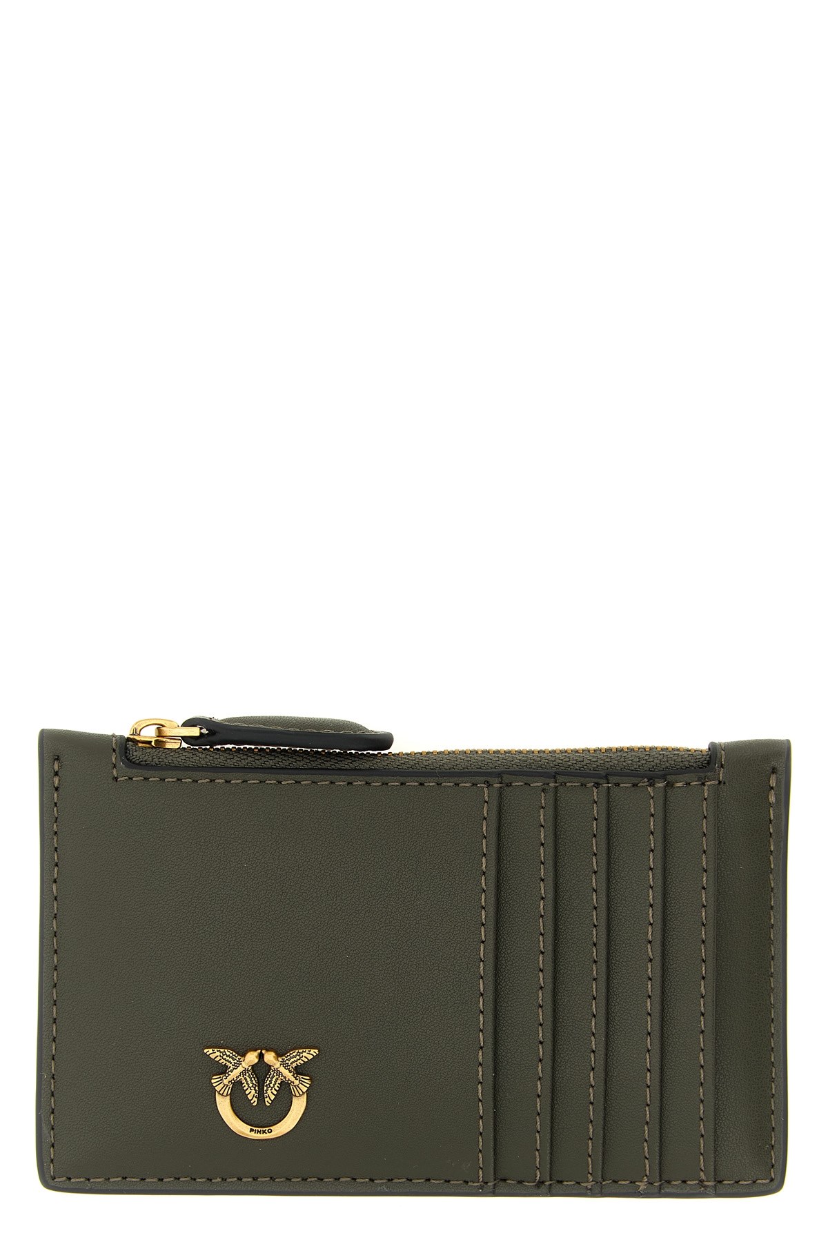 Pinko 'airone' Card Holder In Green