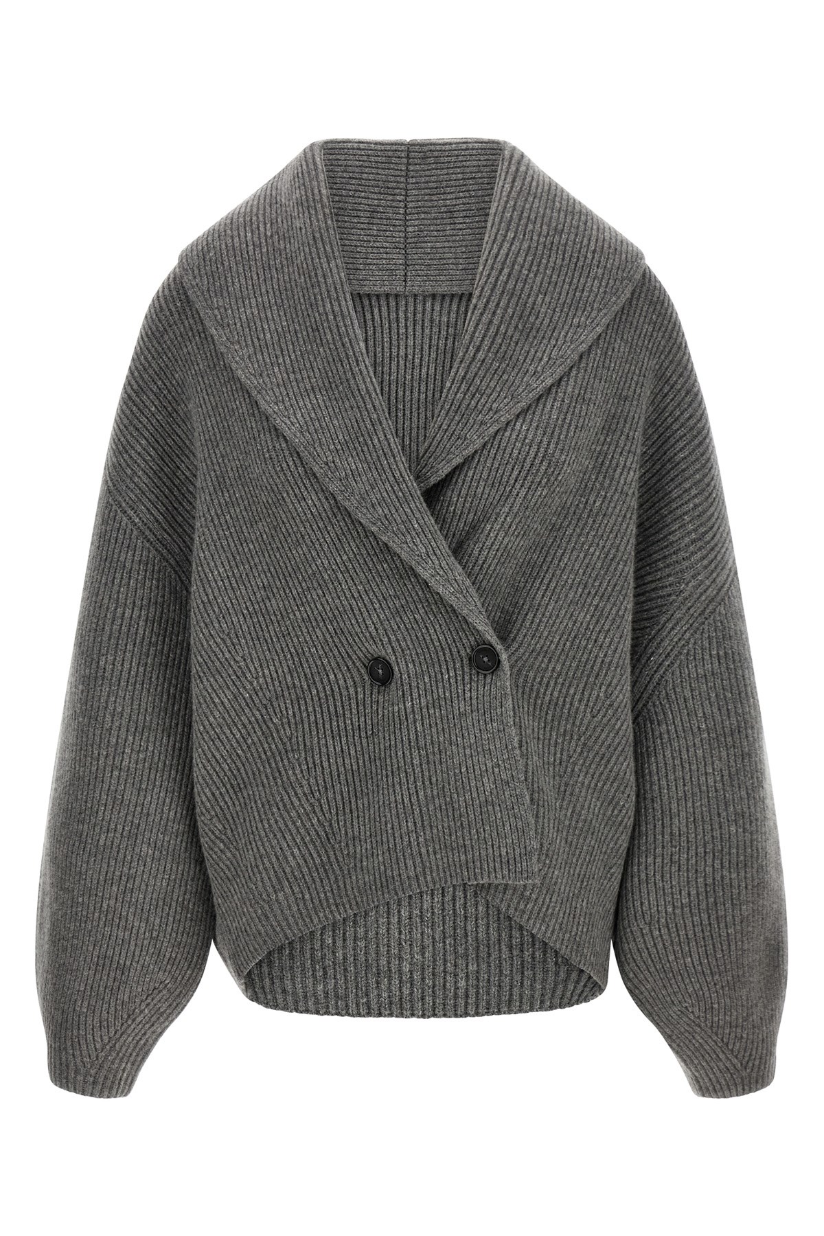 Totême 'shawl-lapel' Cardigan In Gray