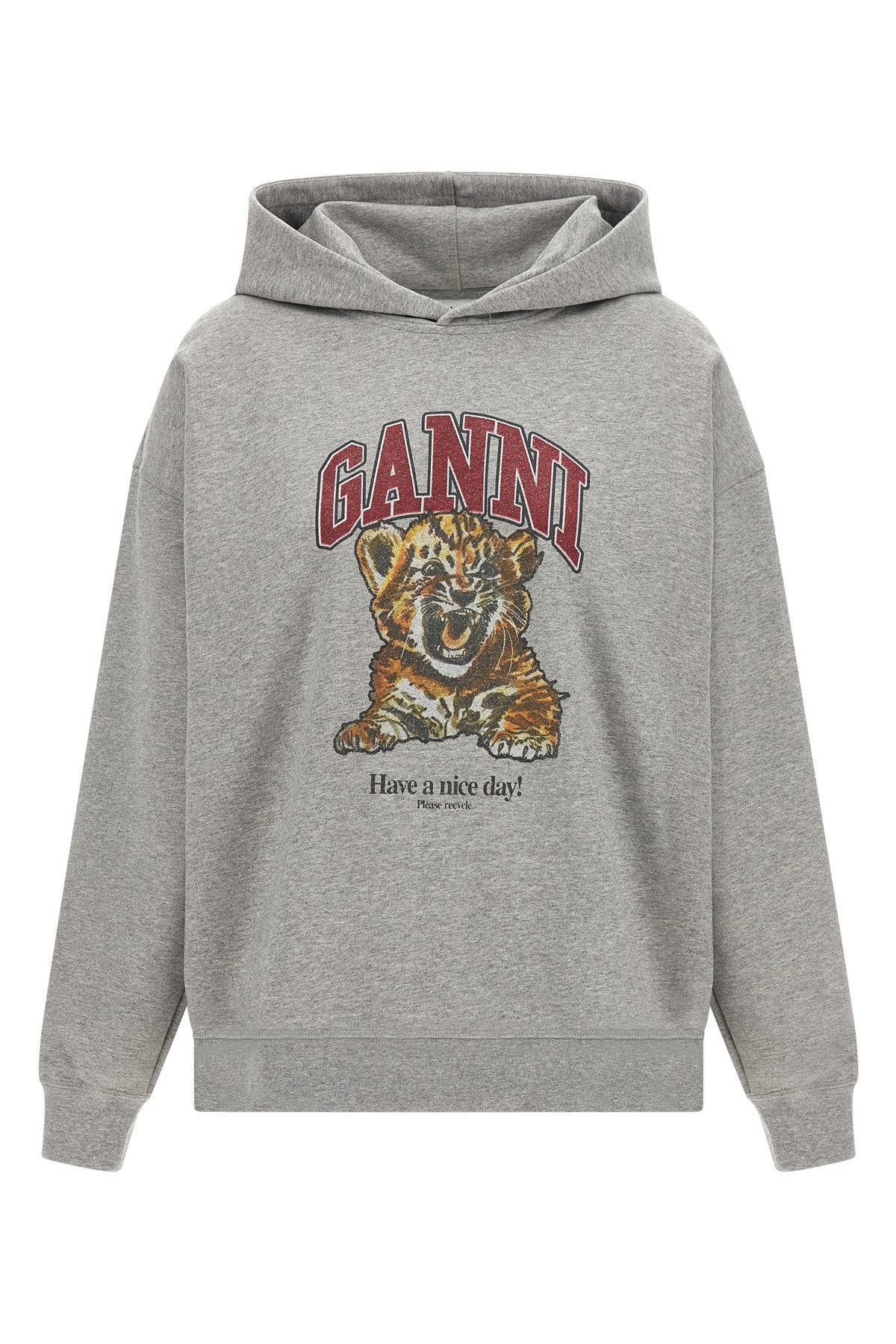 GANNI Kapuzenpullover "Grey Tiger"　GANNI パーカー「グレー タイガー」 GANNI
