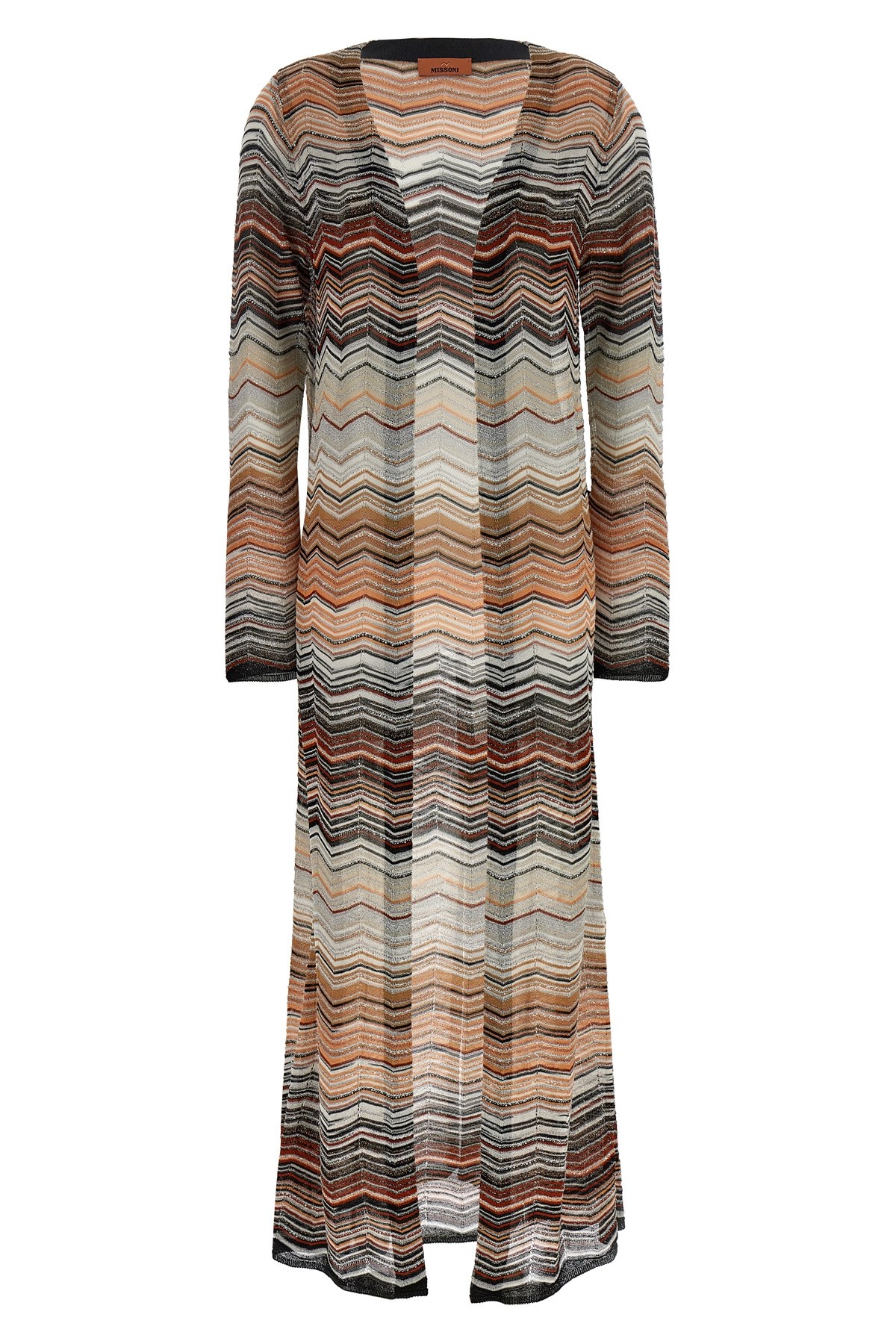 Missoni Chevron Lamé Cardigan In Multi
