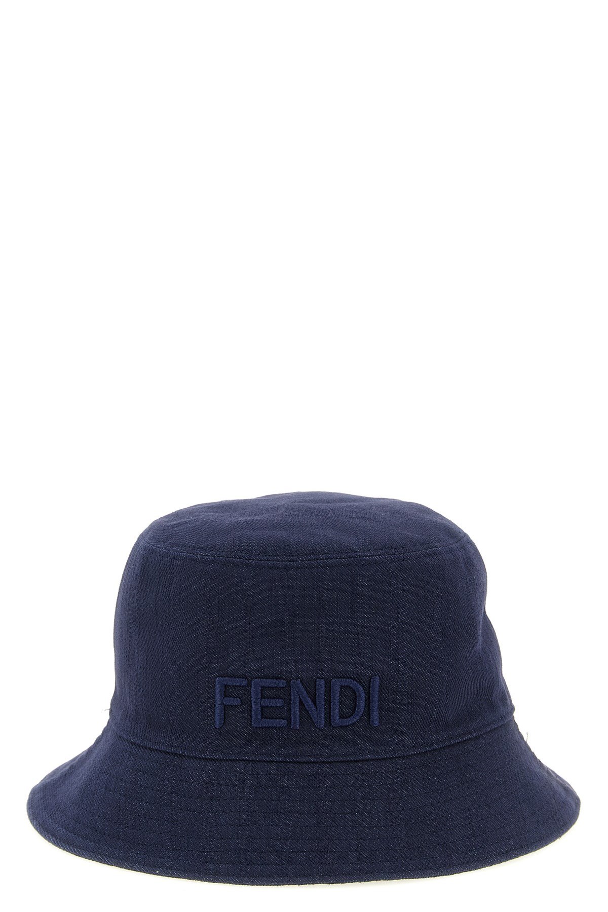 Fendi Reversible Denim Bucket Hat In Blue