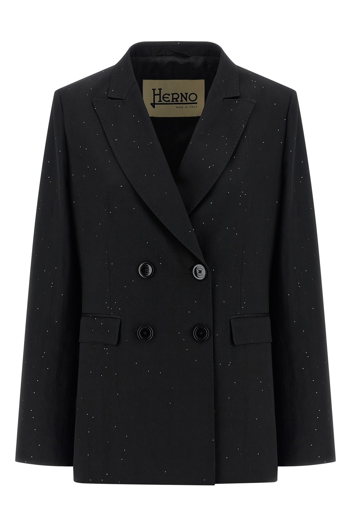 Herno Blazer Micro Paillettes In Black
