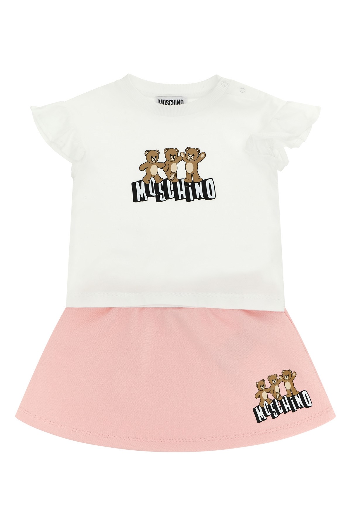 'Moschino Teddy Bear' T-Shirt + Skirt Set - Size 12-18M