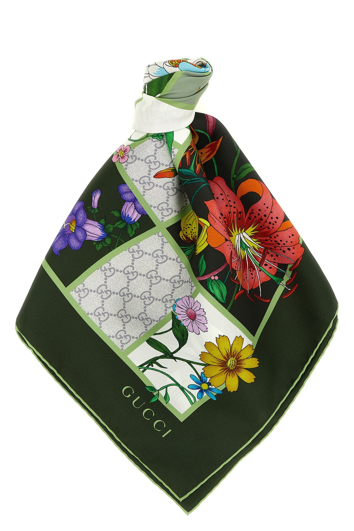 GUCCI "Flora" Und Gg Seiden　GUCCI「フローラ」とGGシルク GUCCI