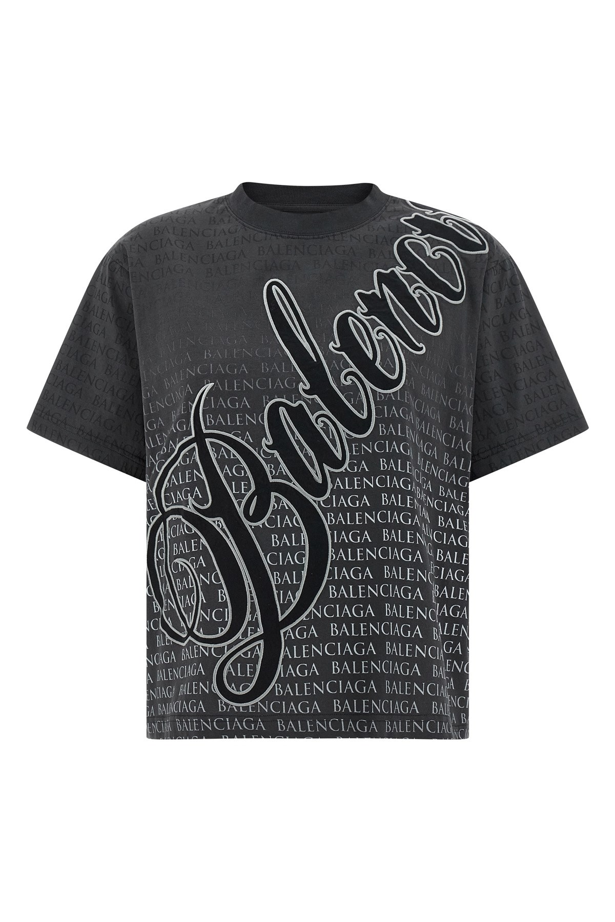 BALENCIAGA T-Shirt "Cursive"　バレンシアガ Tシャツ「筆記体」 BALENCIAGA