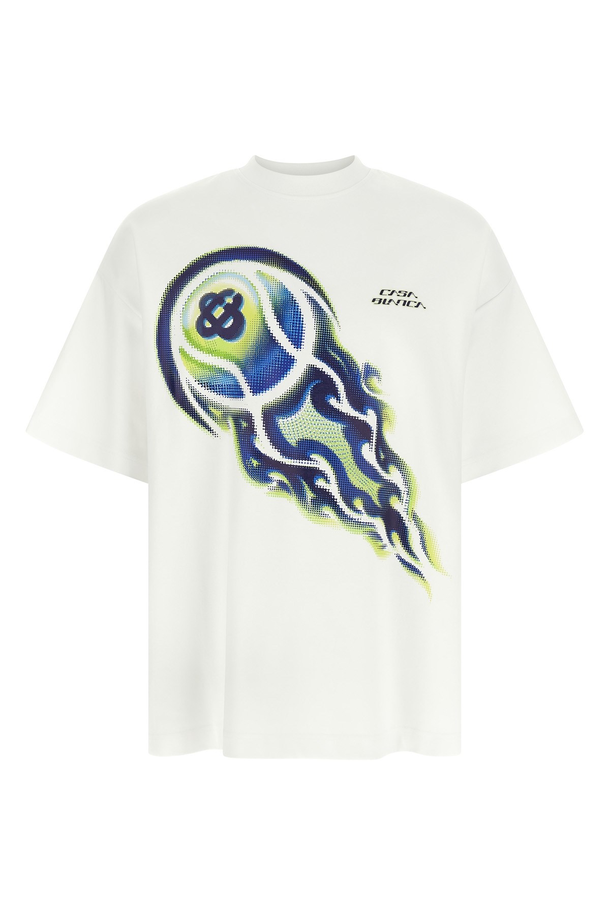 CASABLANCA T-Shirt "Flaming Tennis Ball"　カサブランカ Tシャツ「炎のテニスボール」 CASABLANCA
